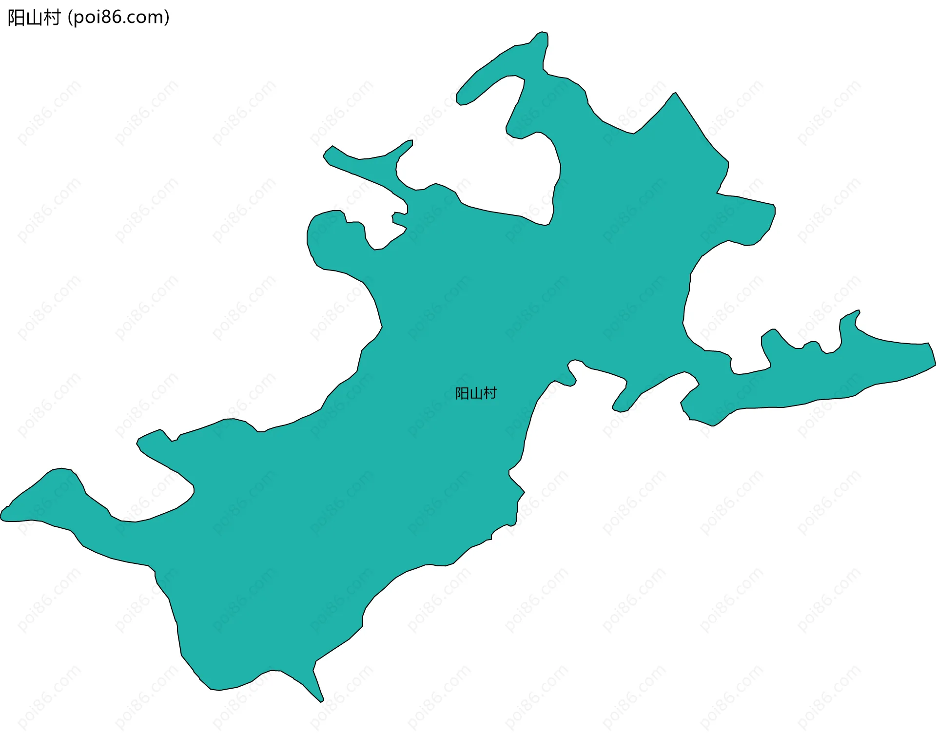 阳山村边界地图