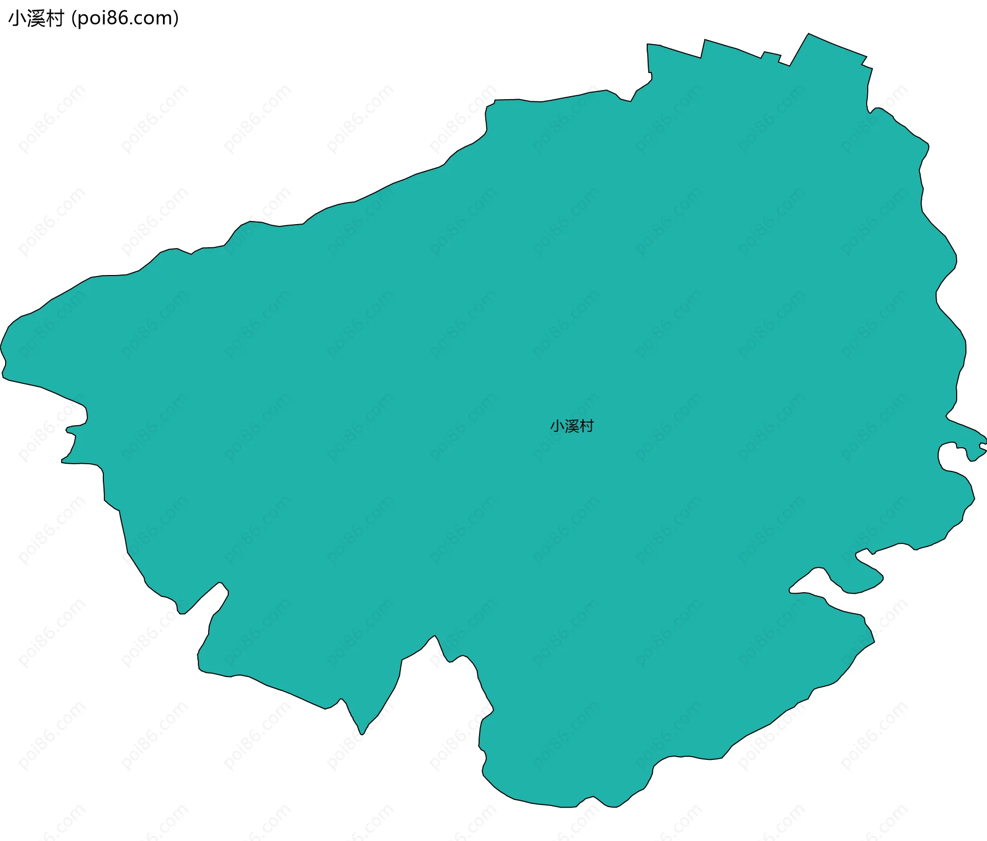 小溪村边界地图