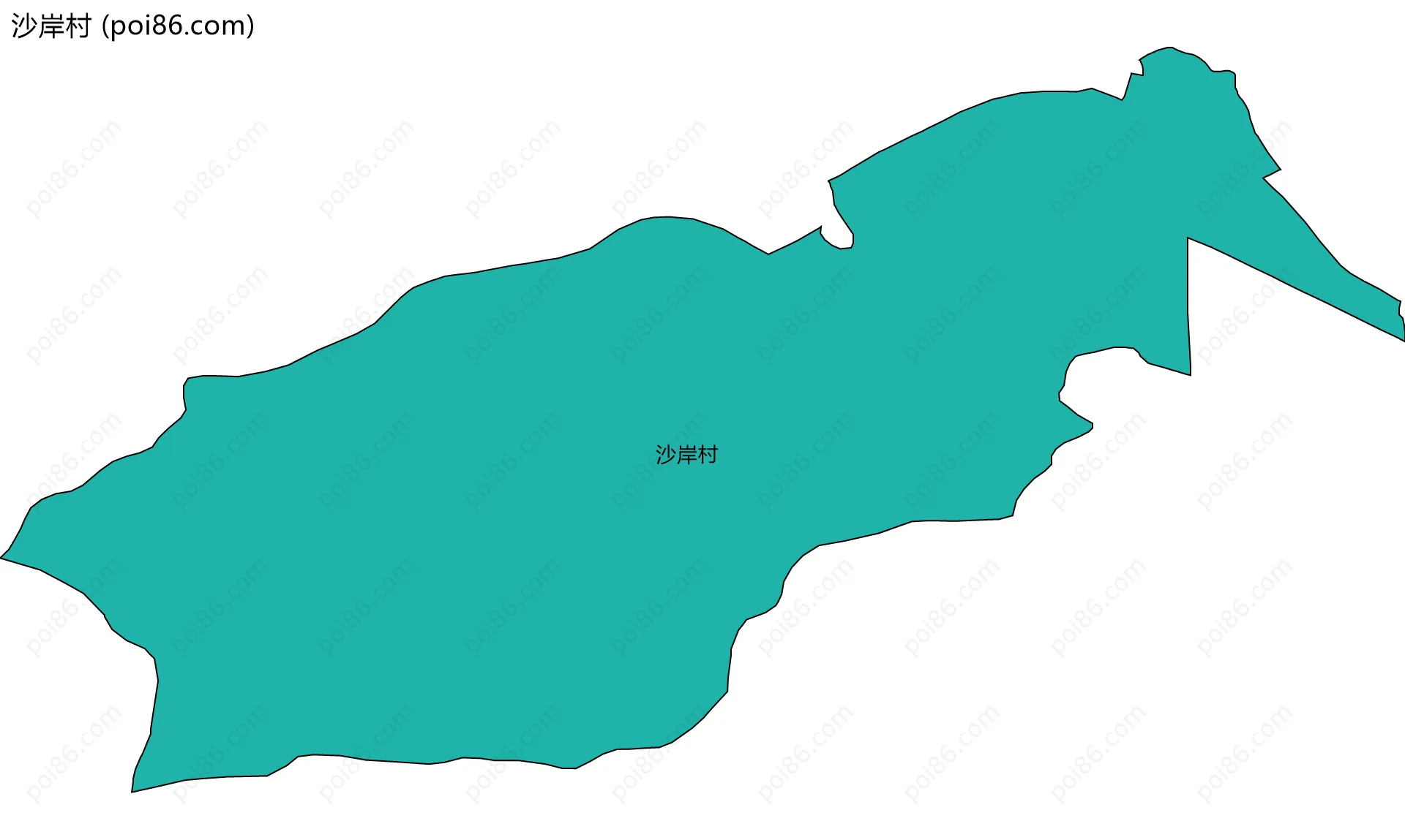 沙岸村边界地图