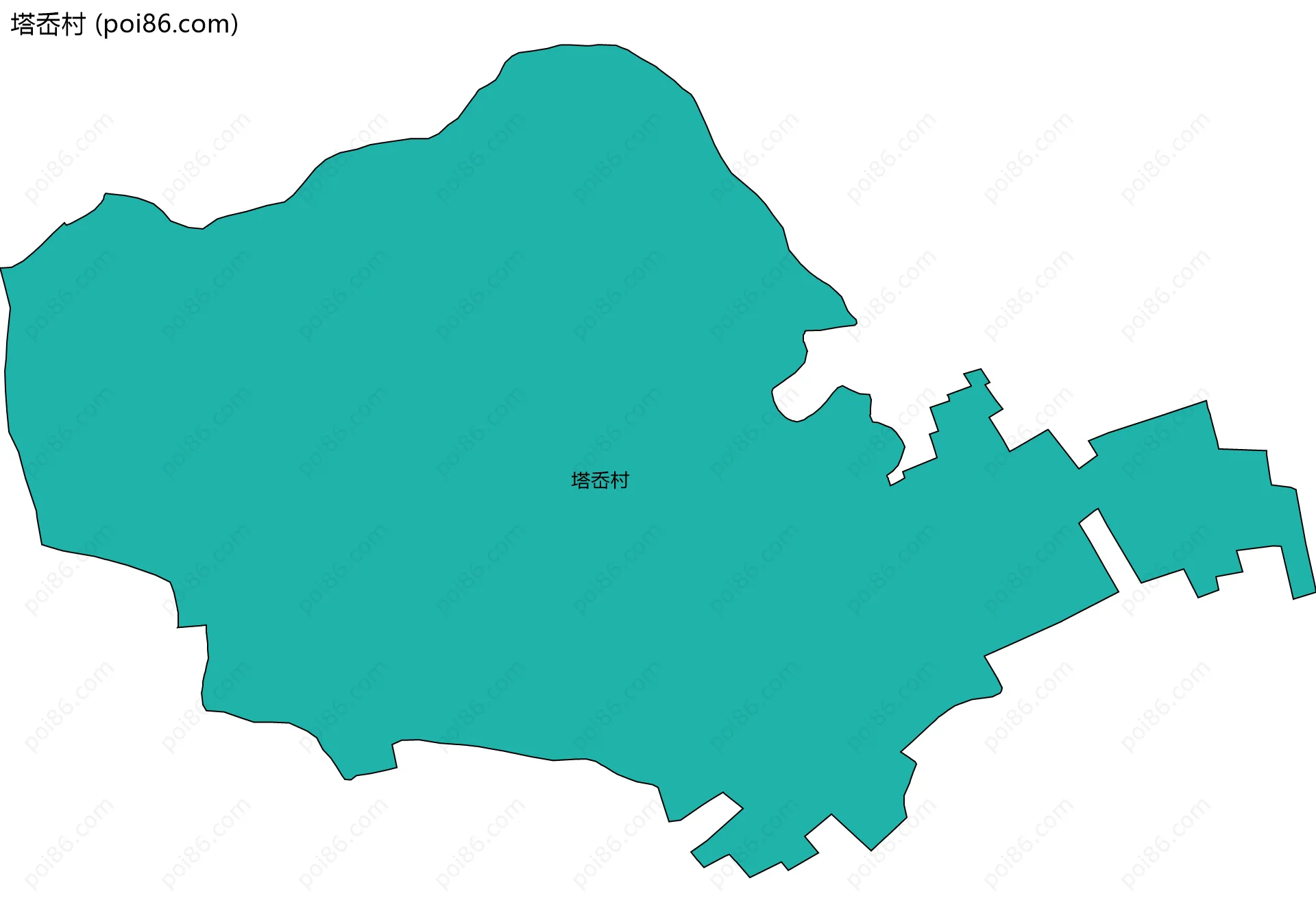 塔岙村边界地图