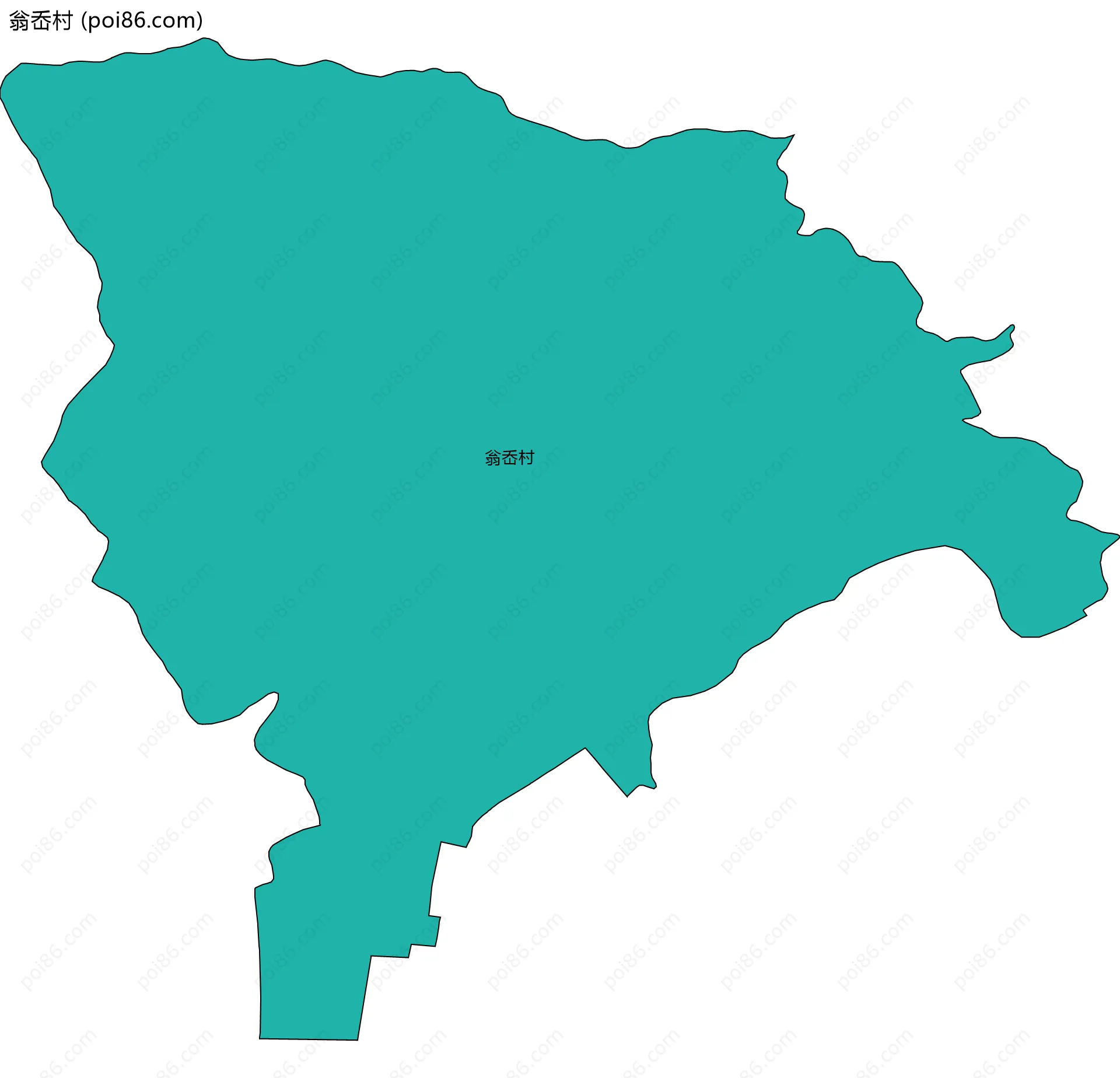 翁岙村边界地图