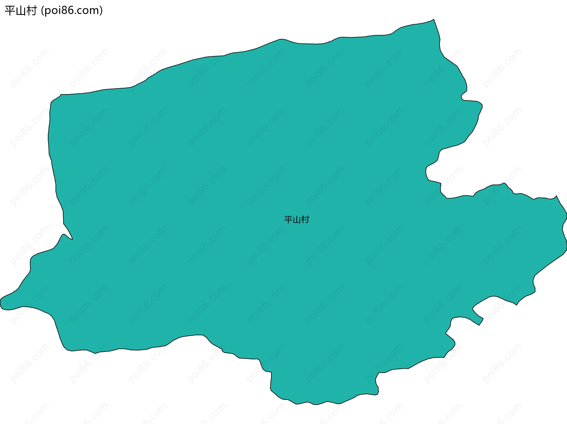 平山村边界地图