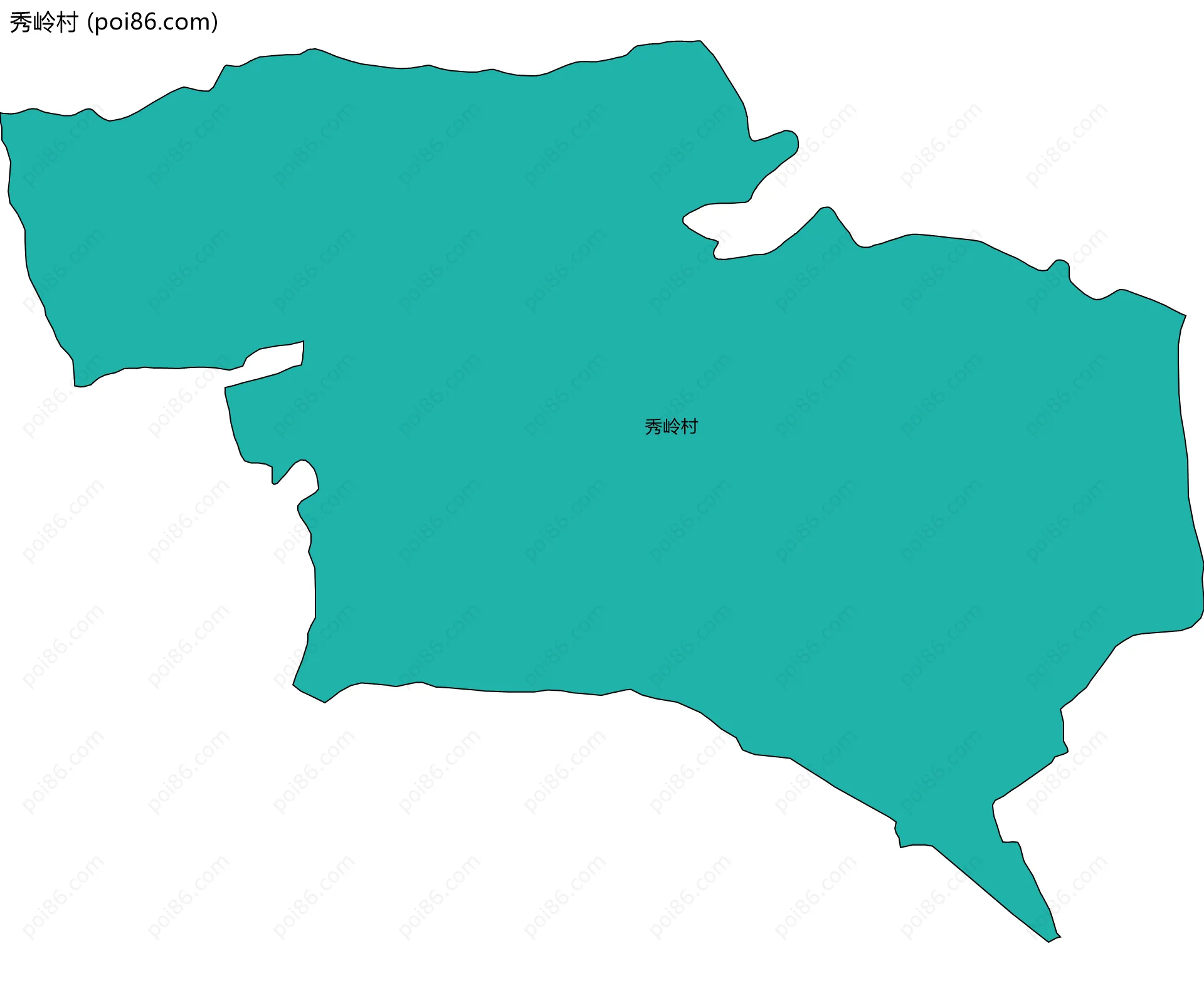 秀岭村边界地图