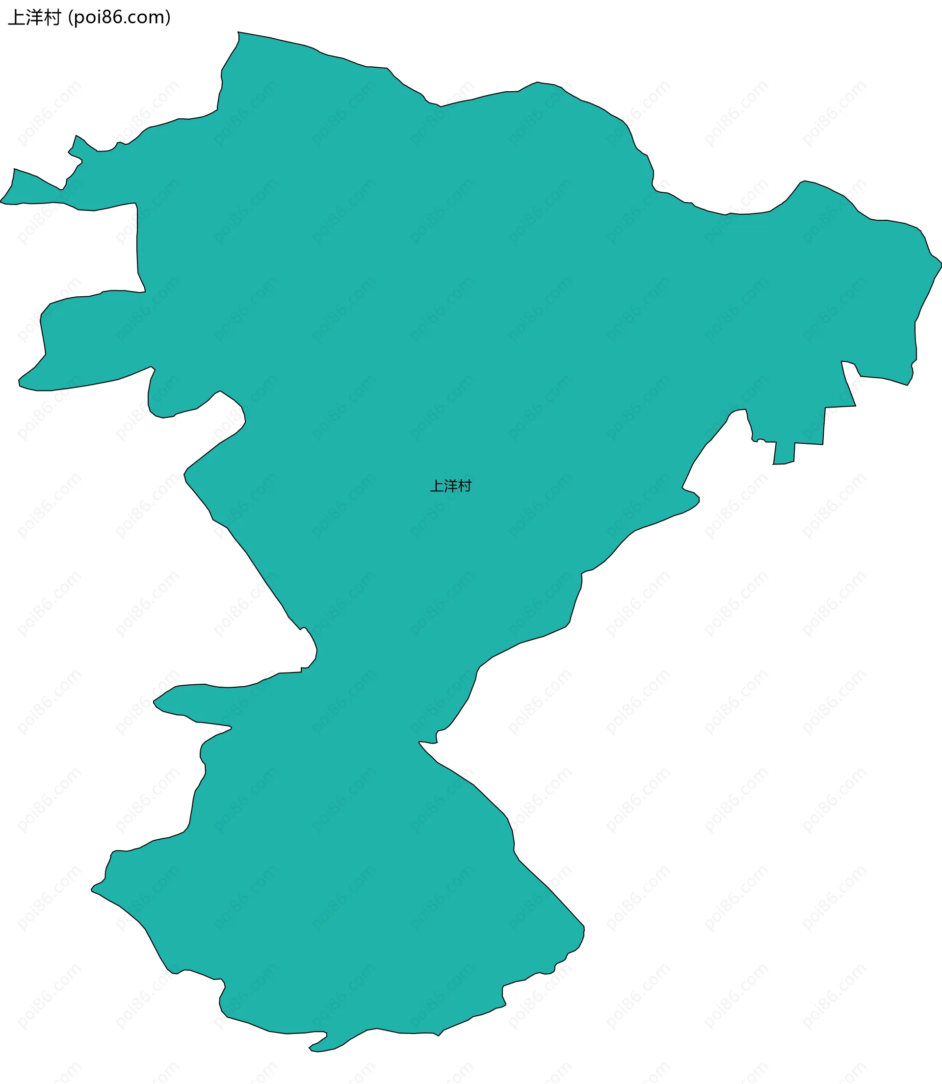 上洋村边界地图