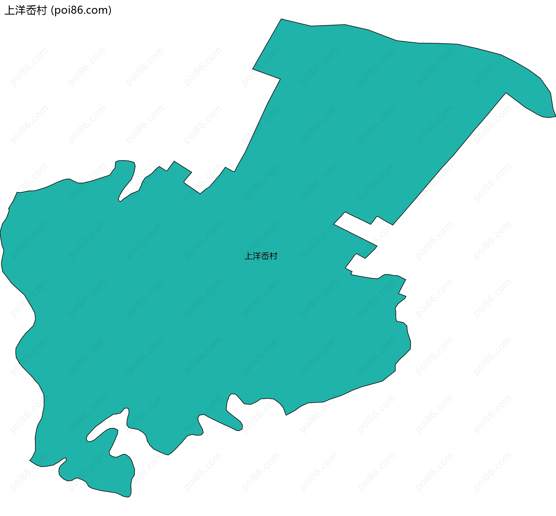 上洋岙村边界地图