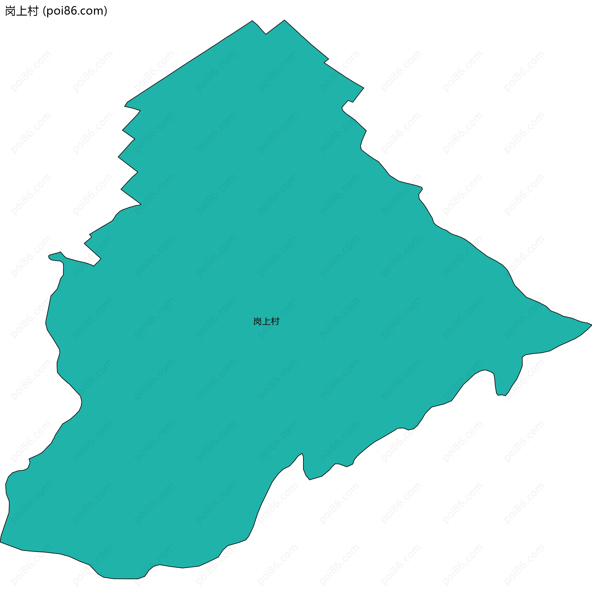 岗上村边界地图