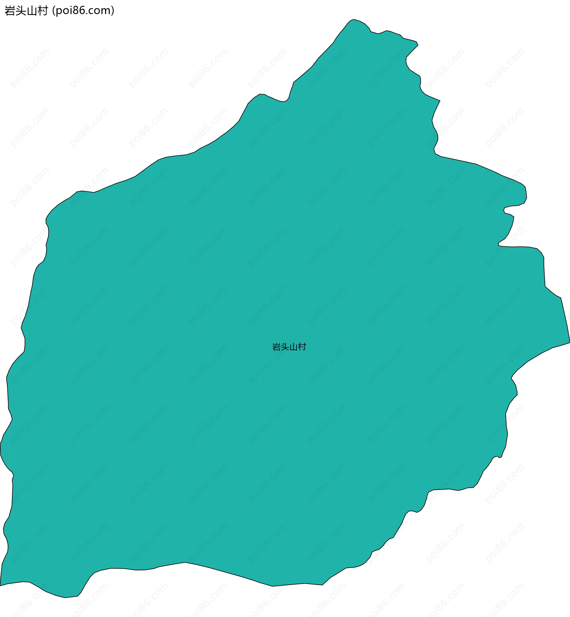 岩头山村边界地图