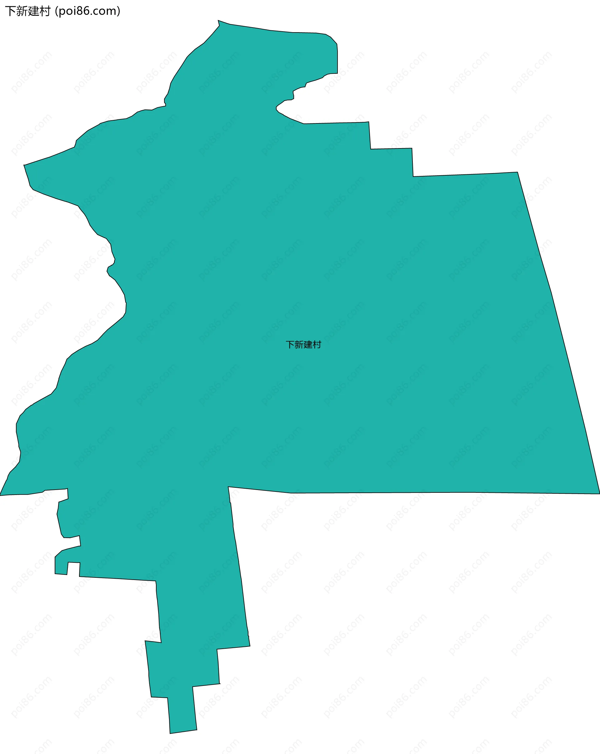 下新建村边界地图