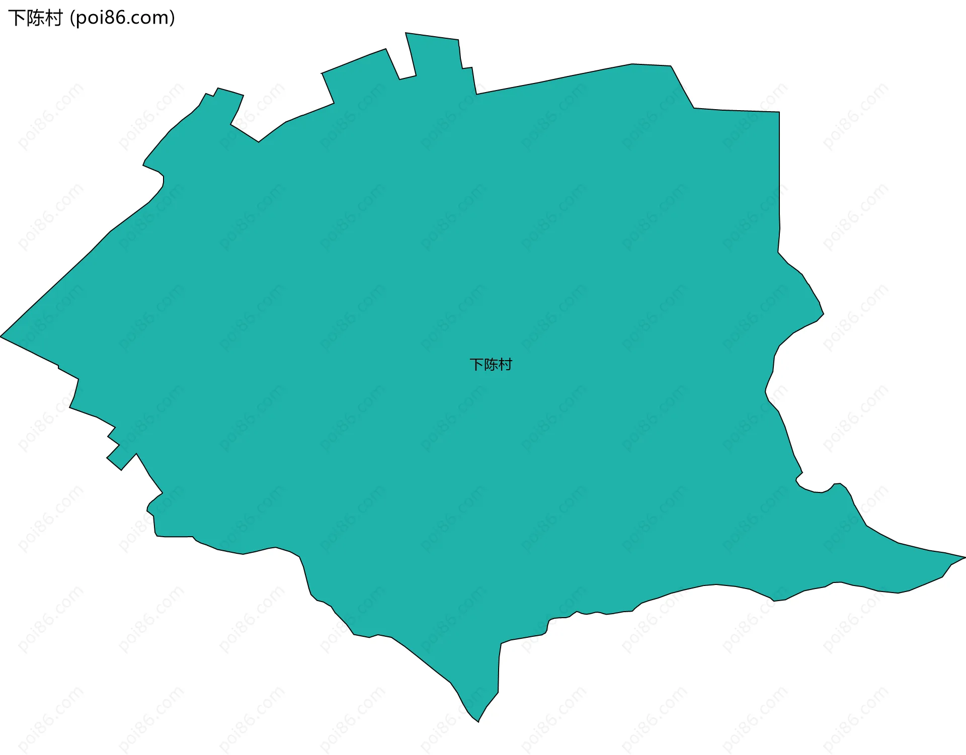 下陈村边界地图