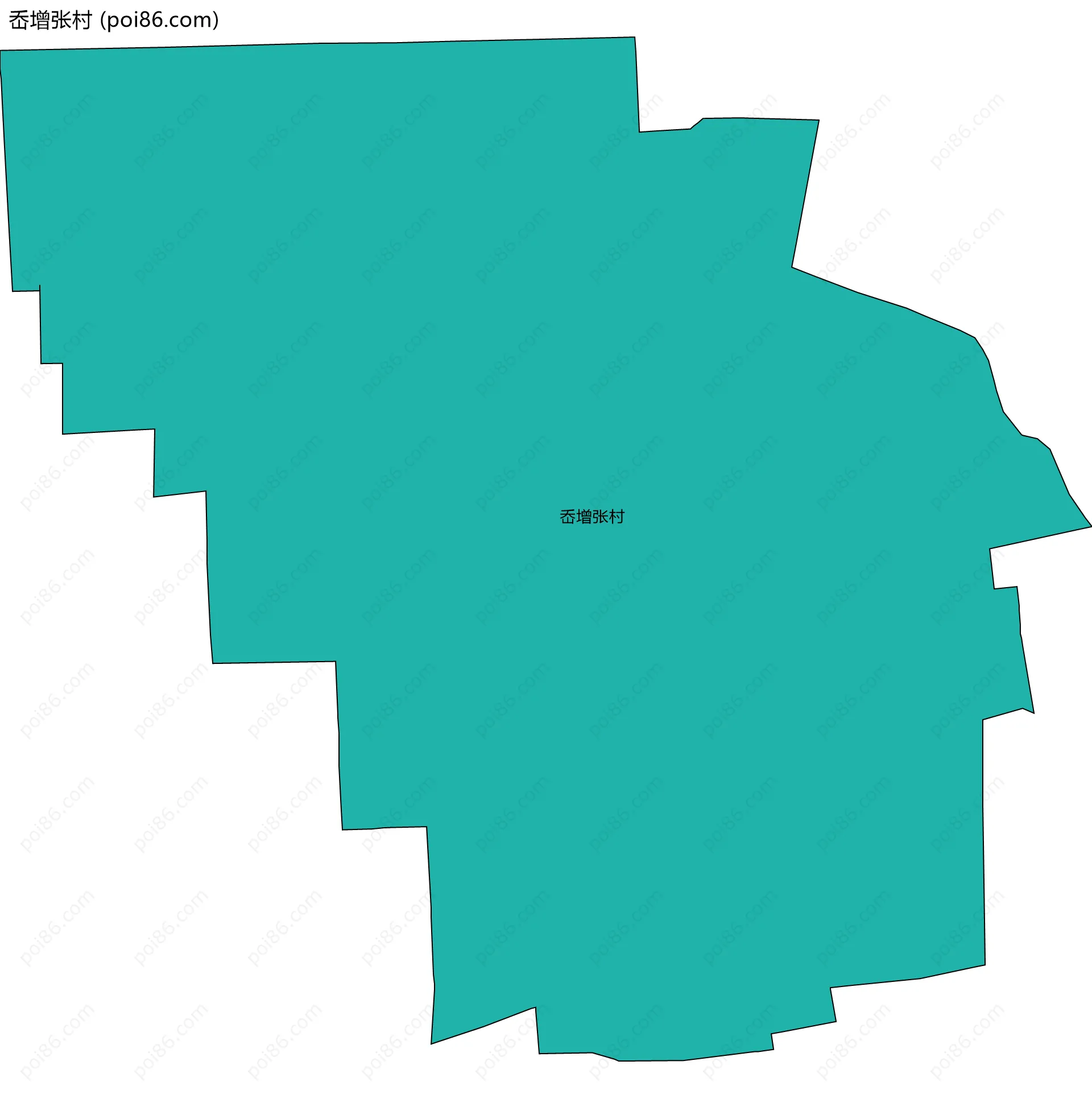 岙增张村边界地图