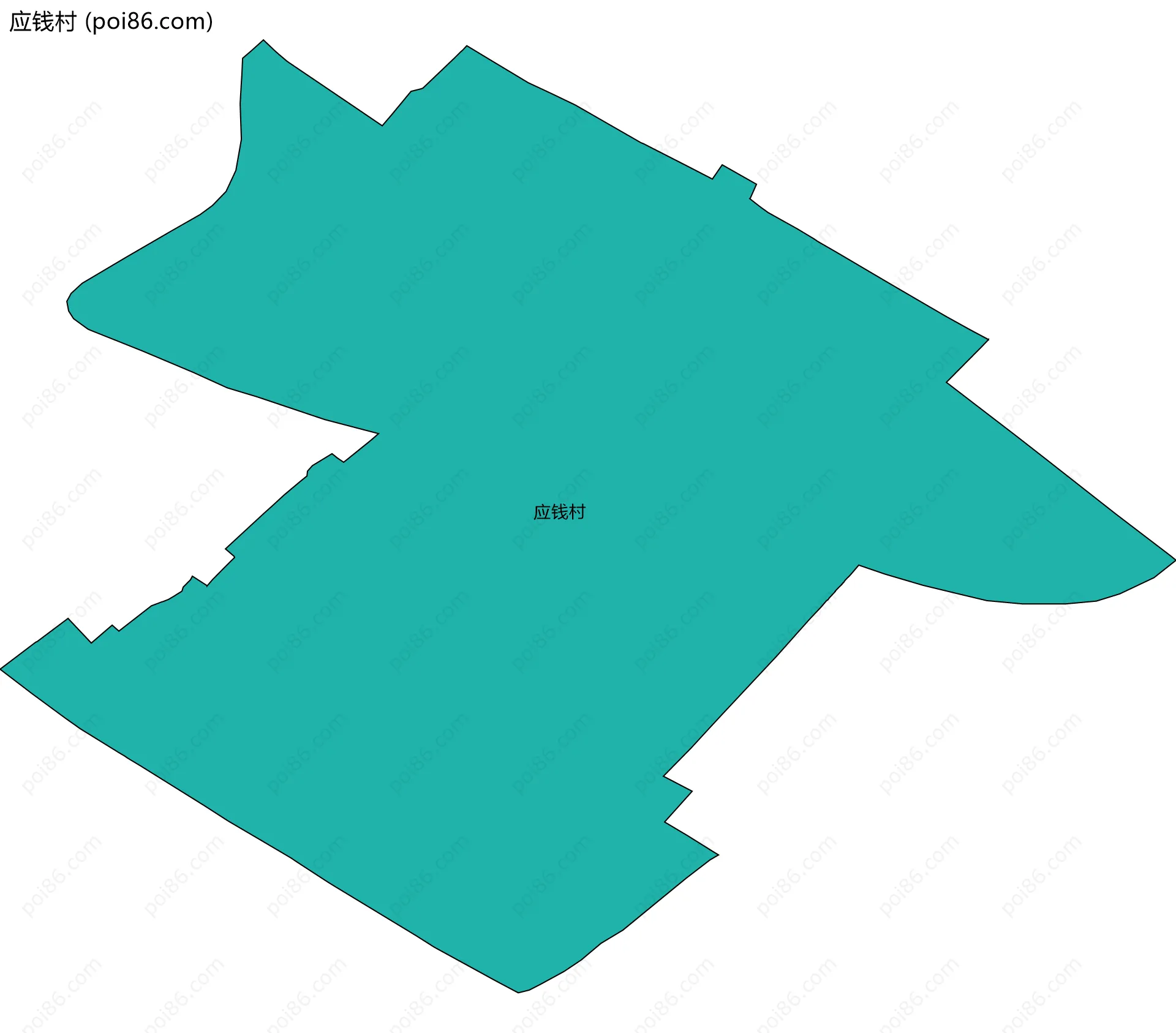 应钱村边界地图