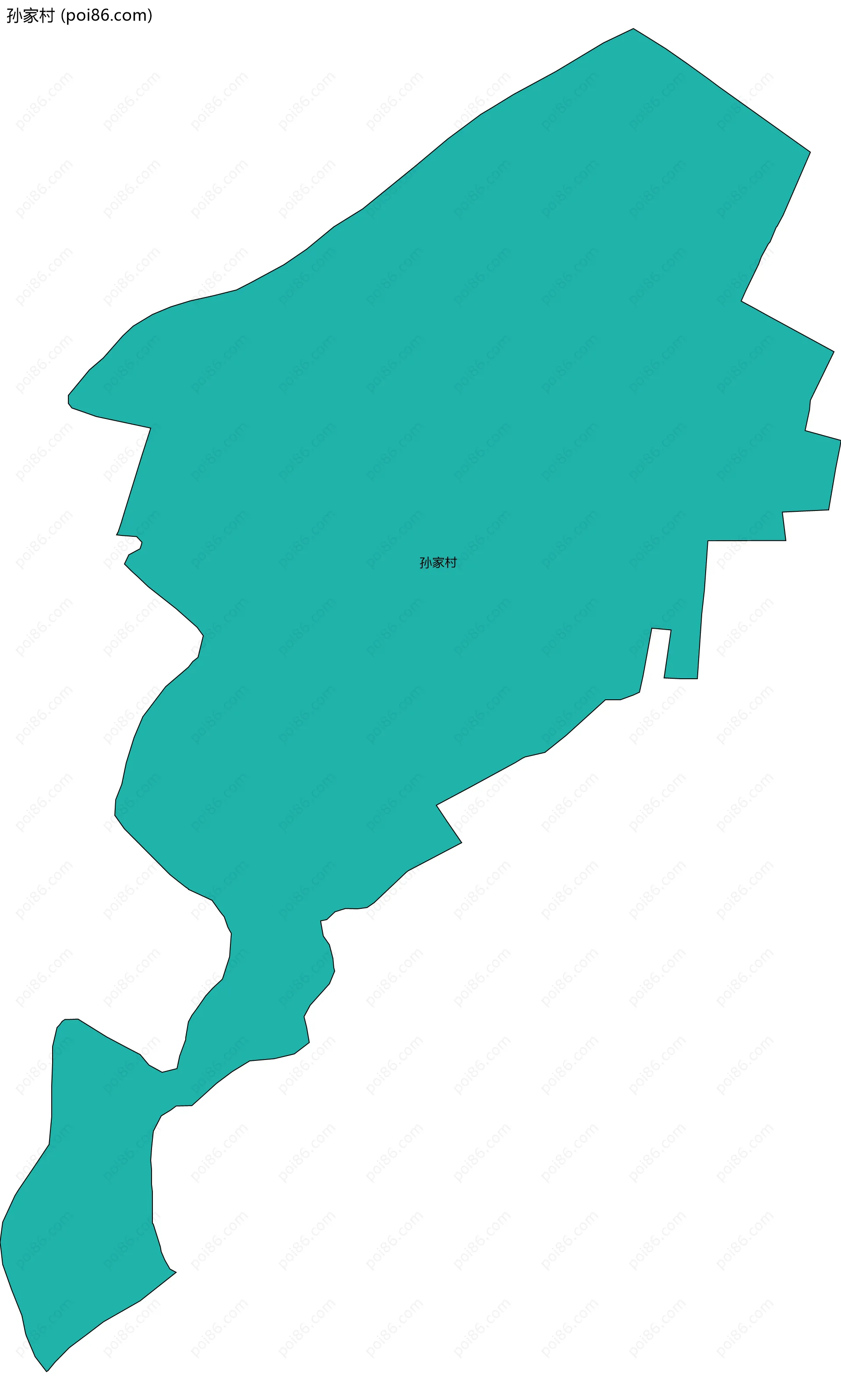 孙家村边界地图