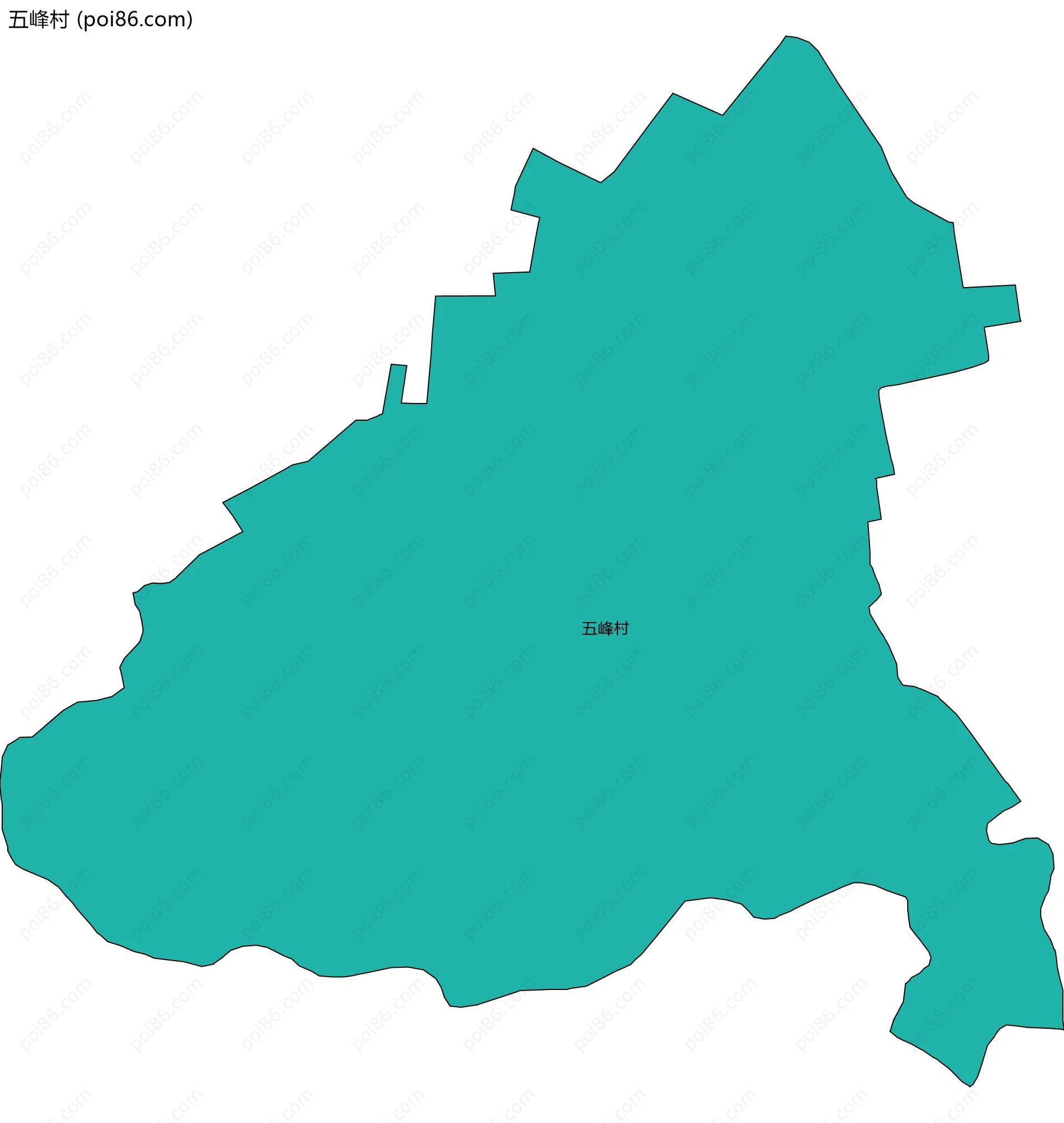 五峰村边界地图