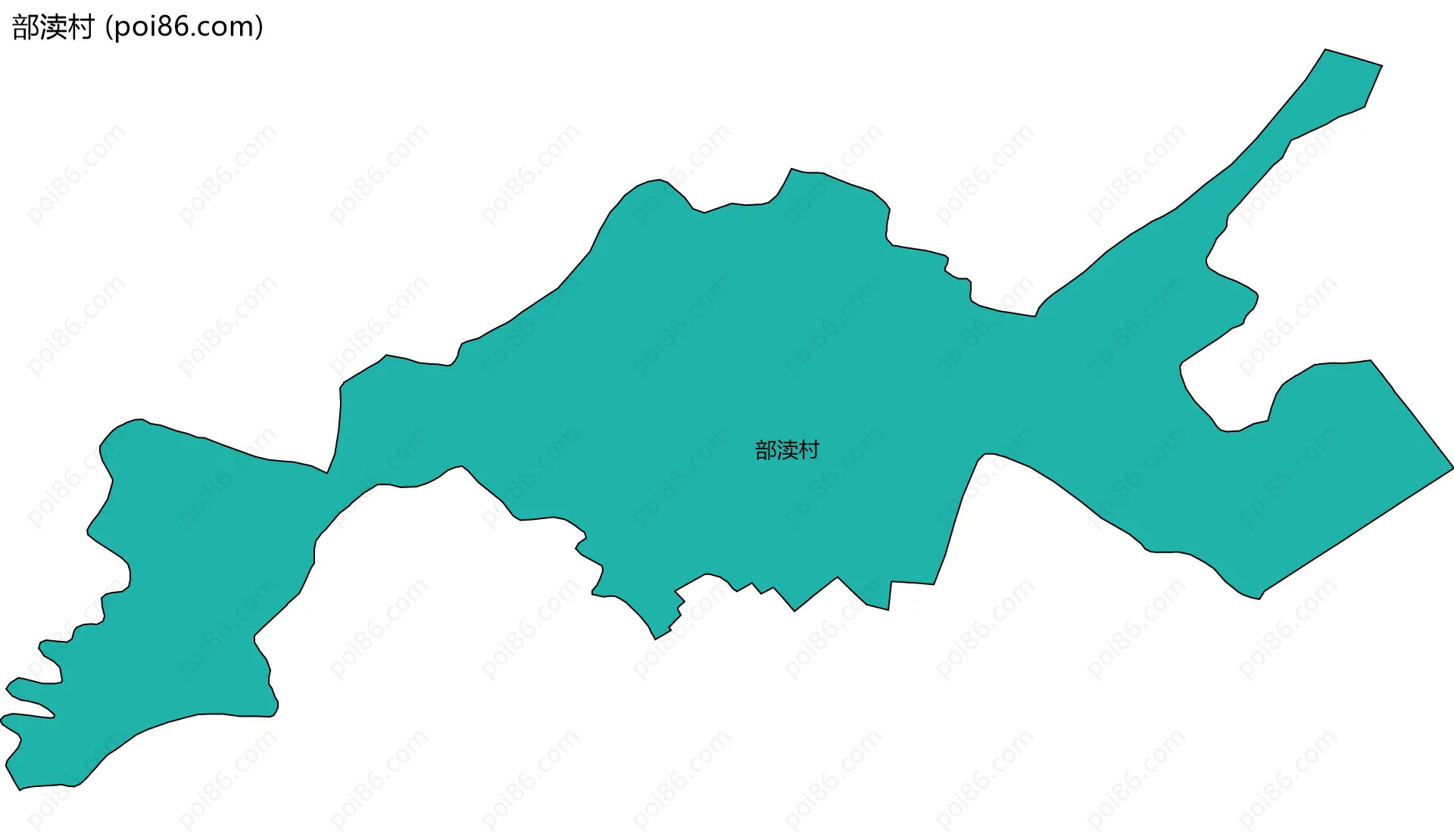 部渎村边界地图