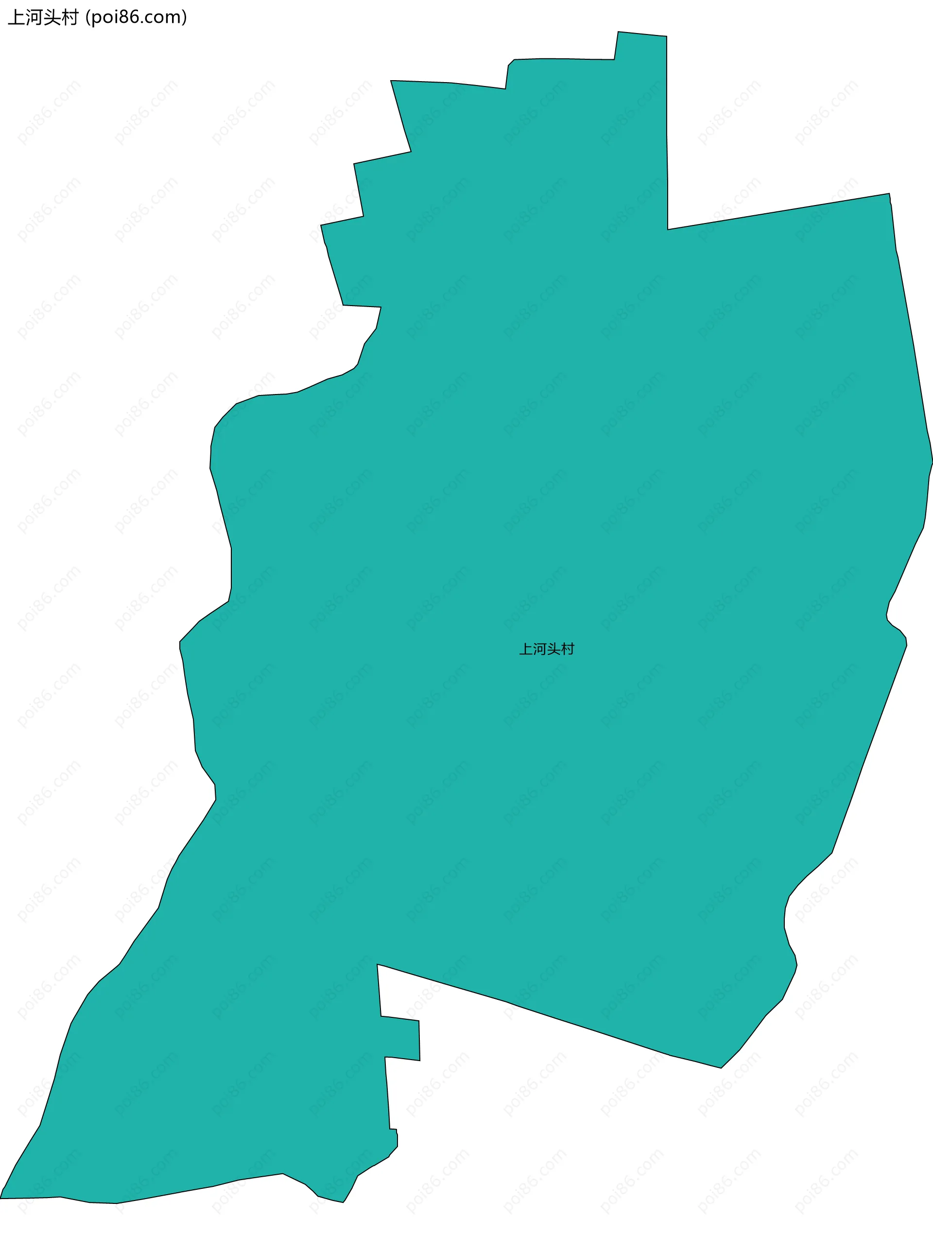 上河头村边界地图