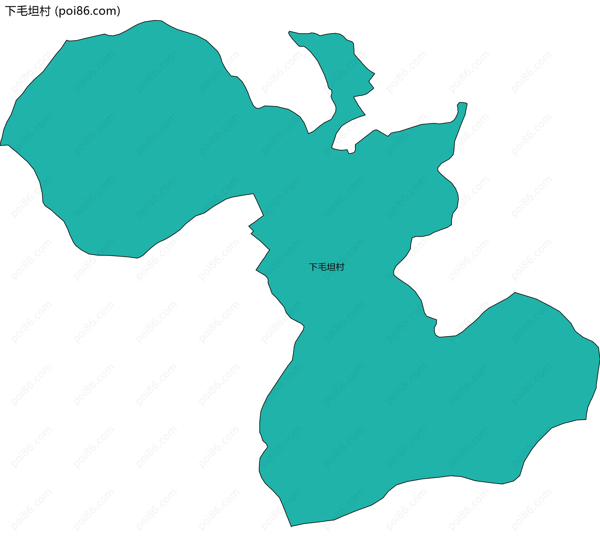 下毛坦村边界地图