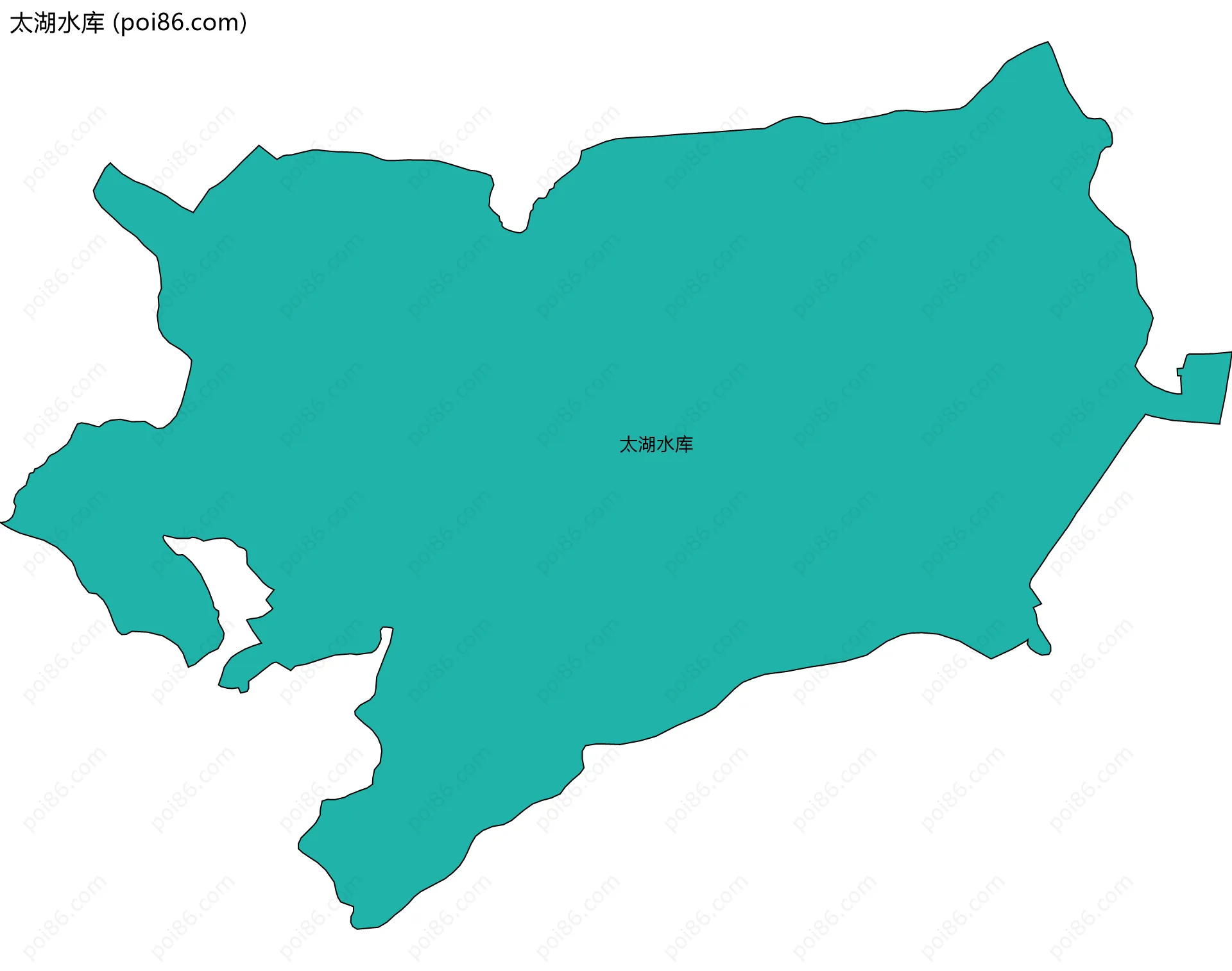 太湖水库边界地图