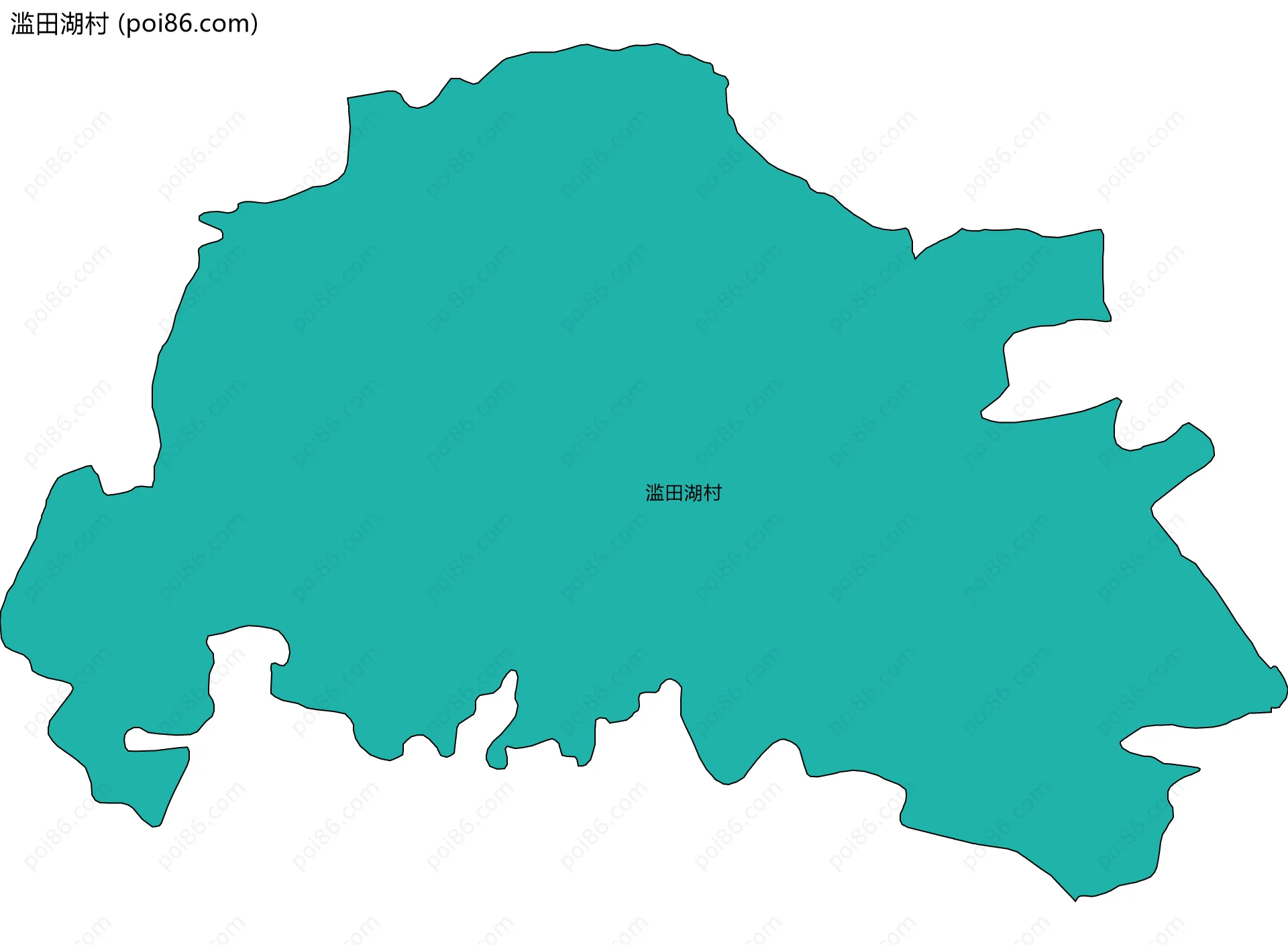滥田湖村边界地图