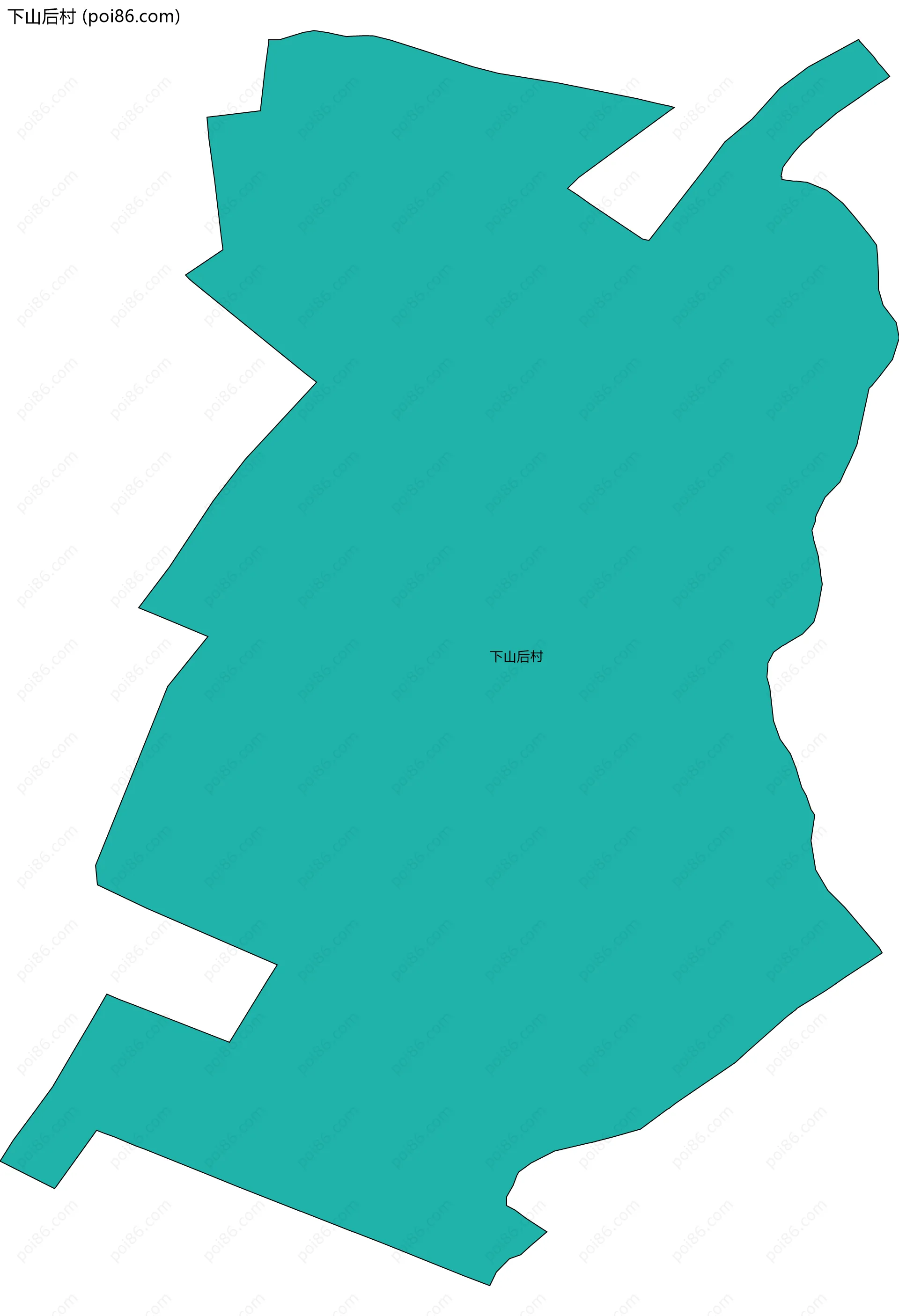 下山后村边界地图