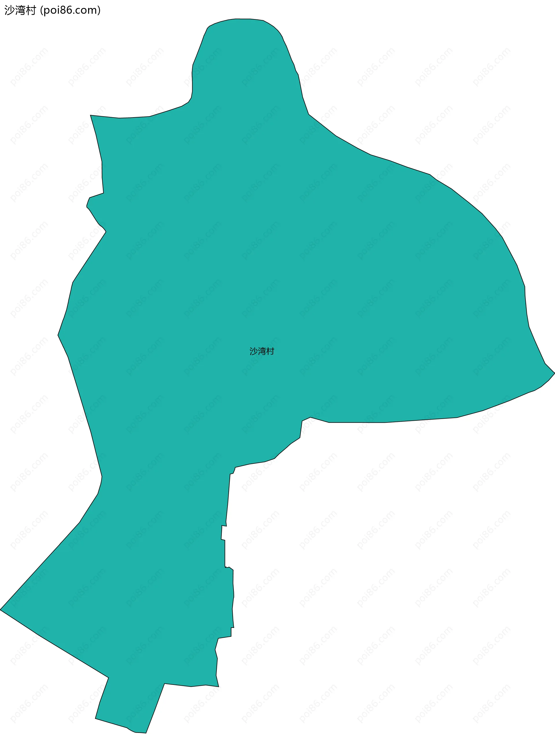 沙湾村边界地图