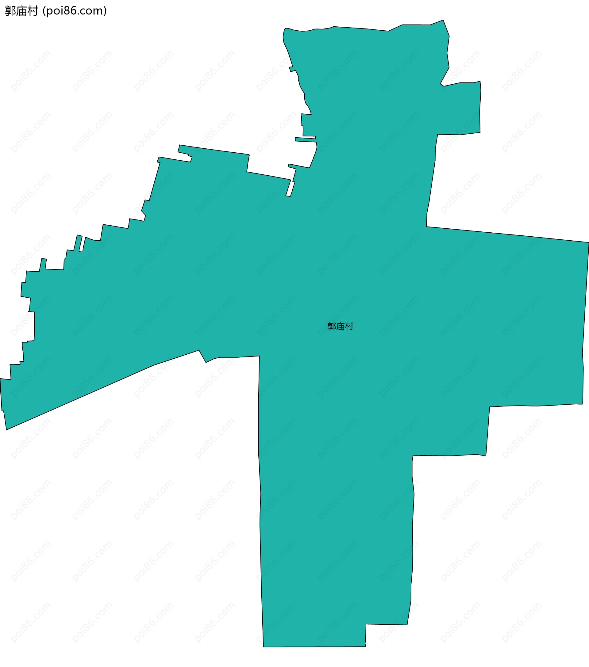 郭庙村边界地图