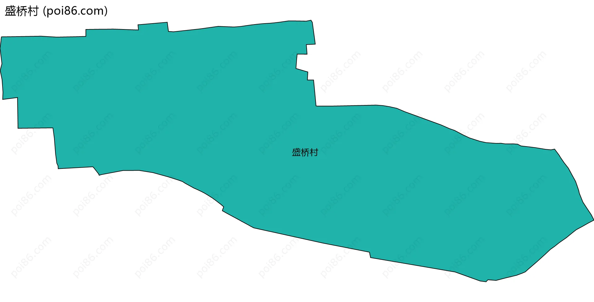 盛桥村边界地图