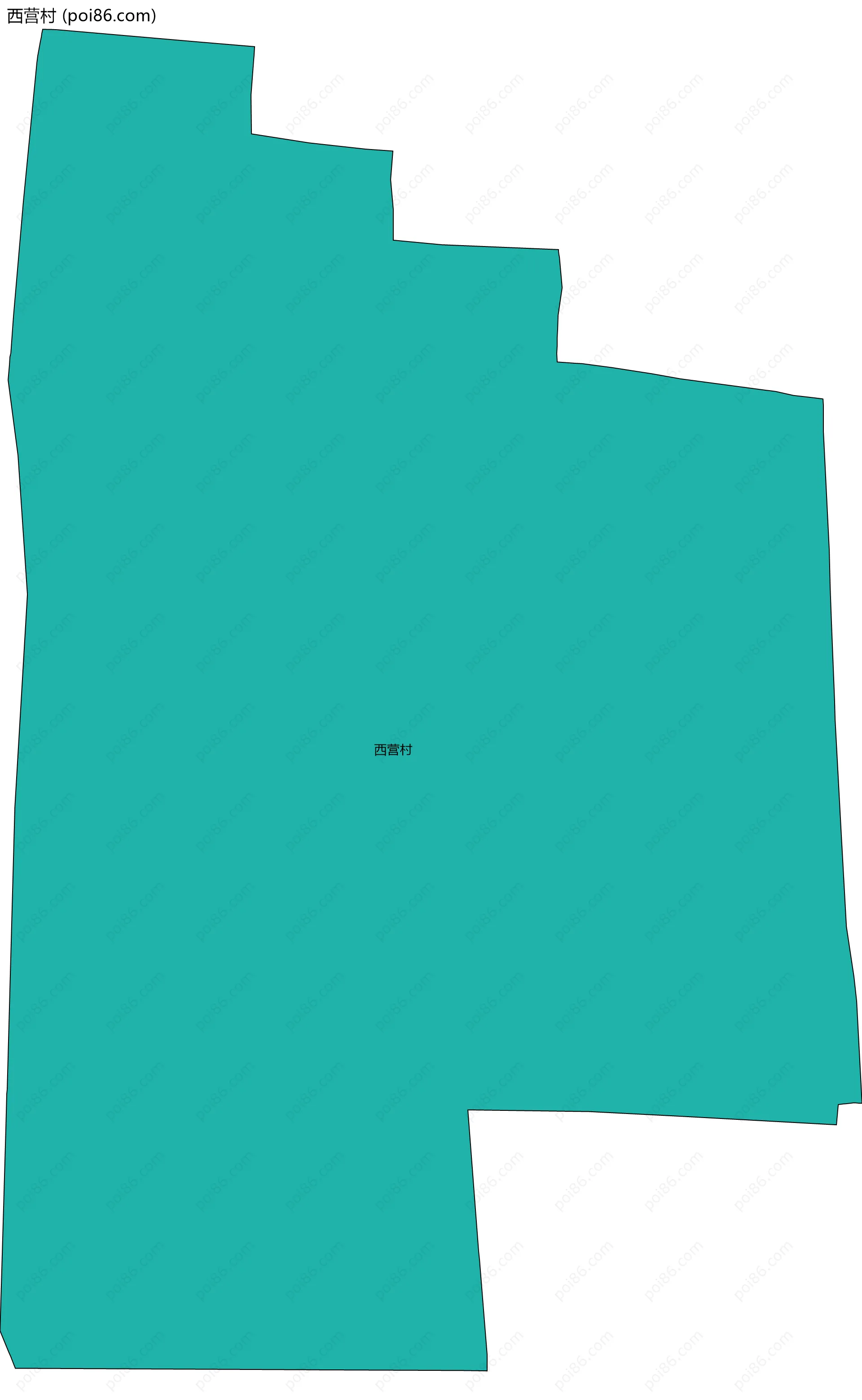 西营村边界地图