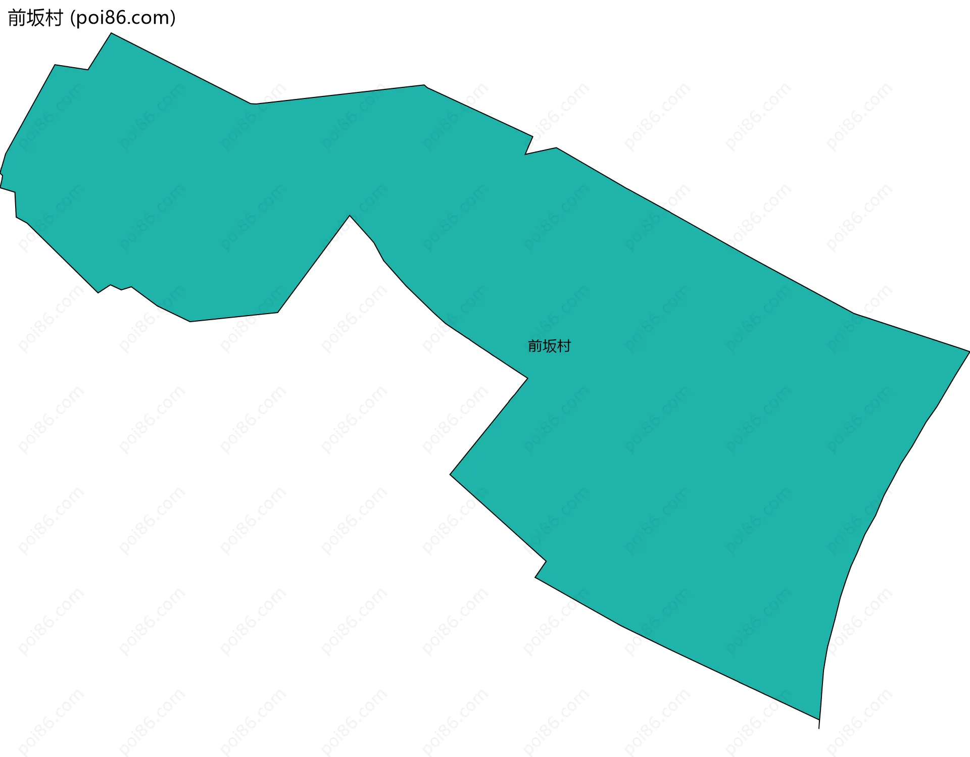 前坂村边界地图
