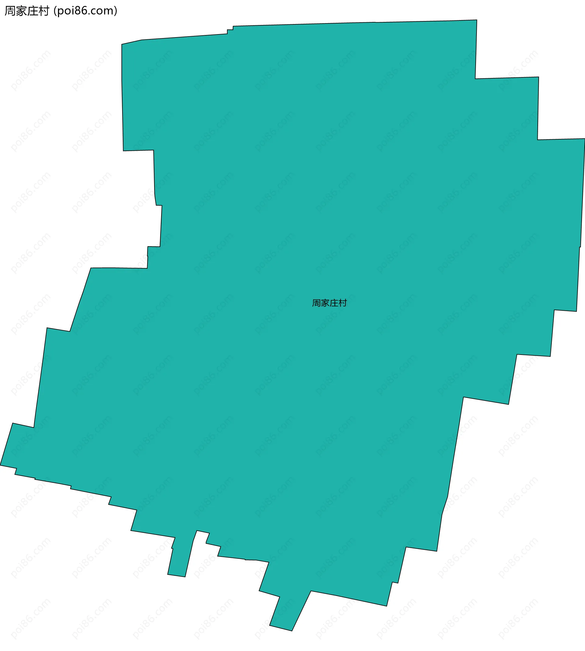 周家庄村边界地图