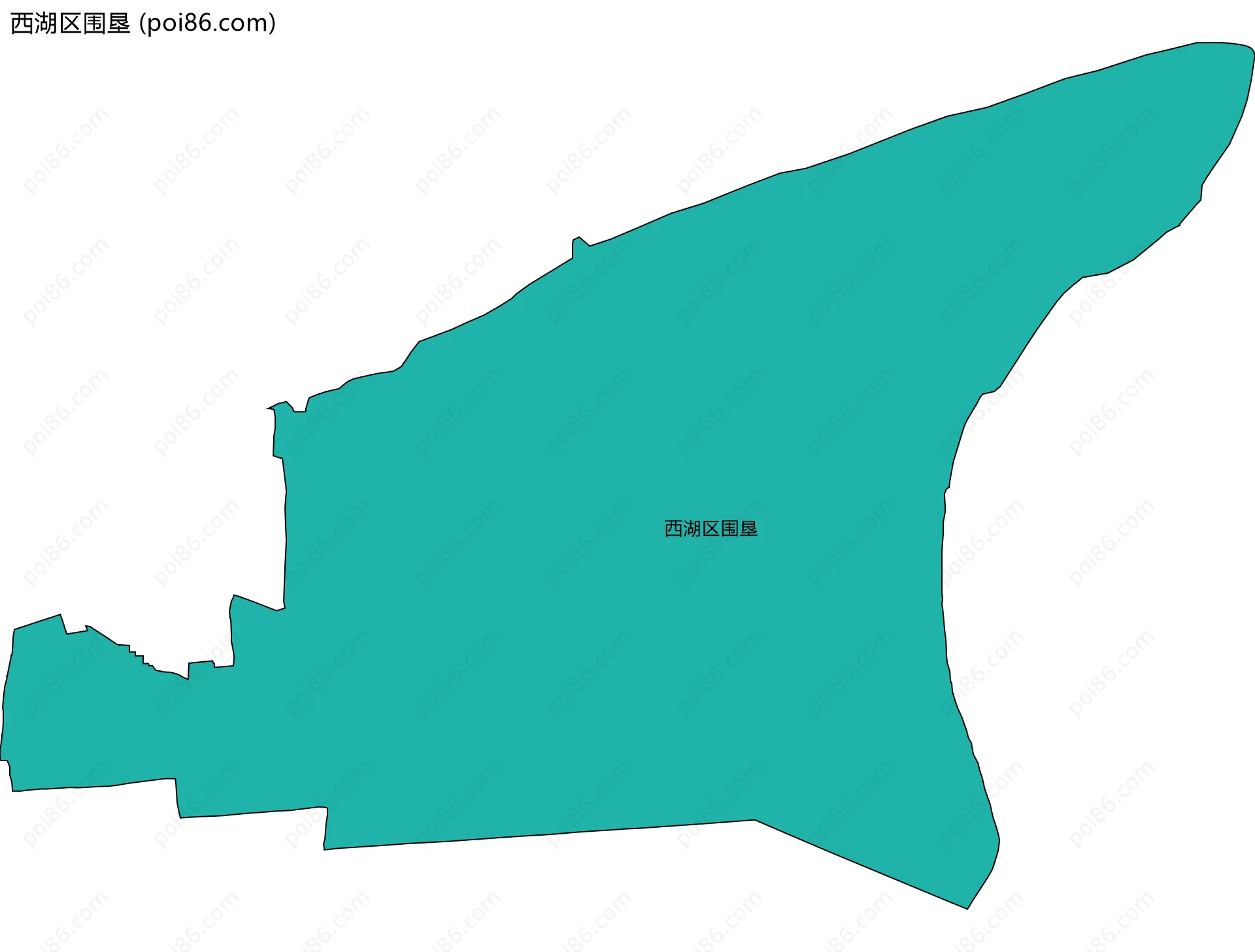 西湖区围垦边界地图