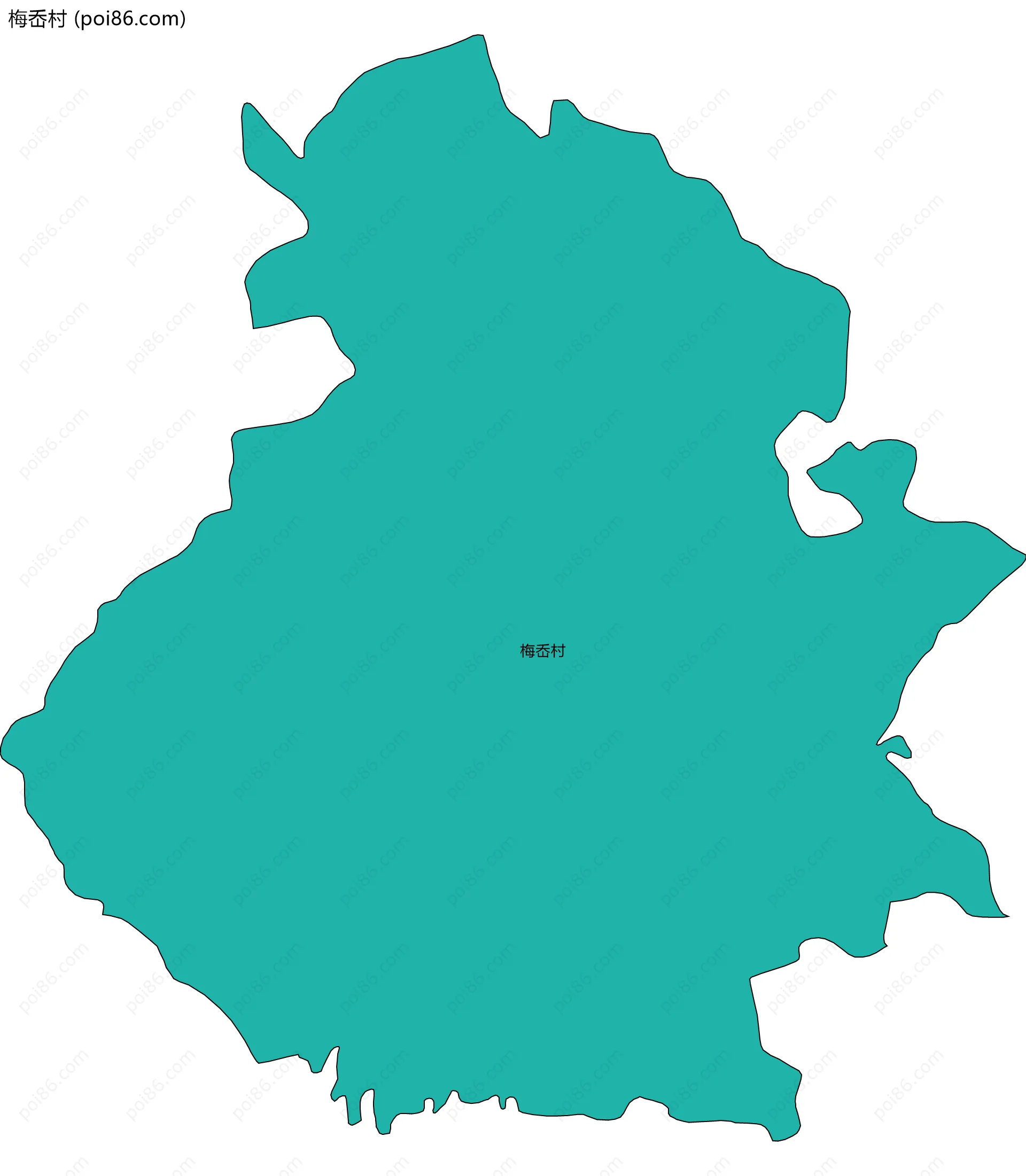 梅岙村边界地图