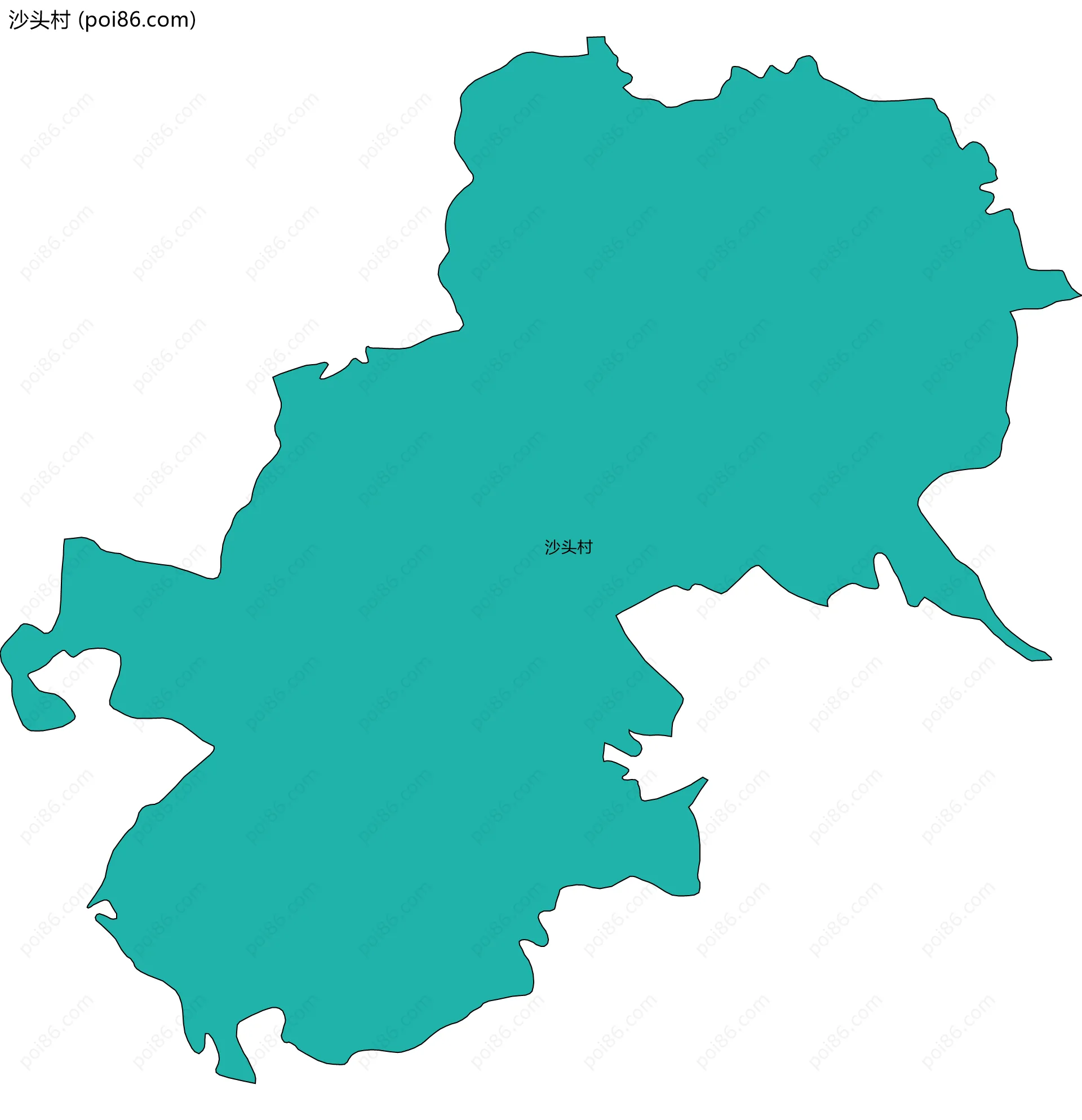 沙头村边界地图