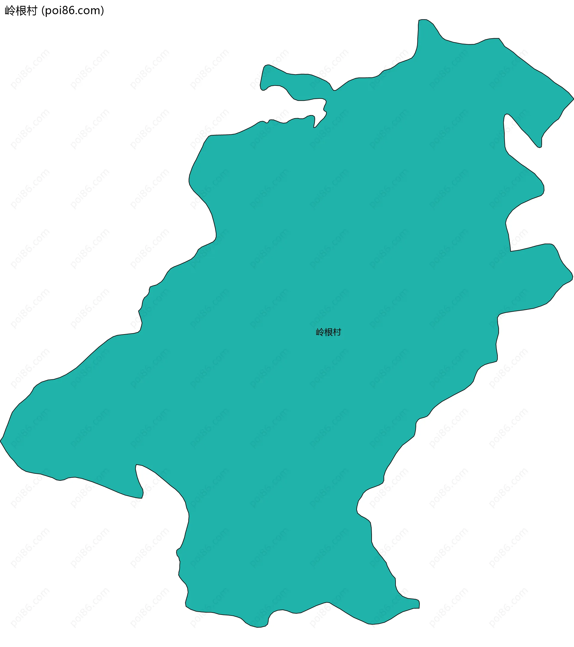 岭根村边界地图