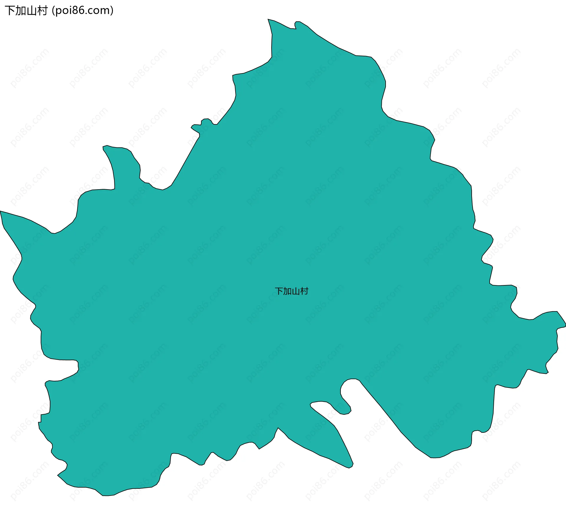 下加山村边界地图