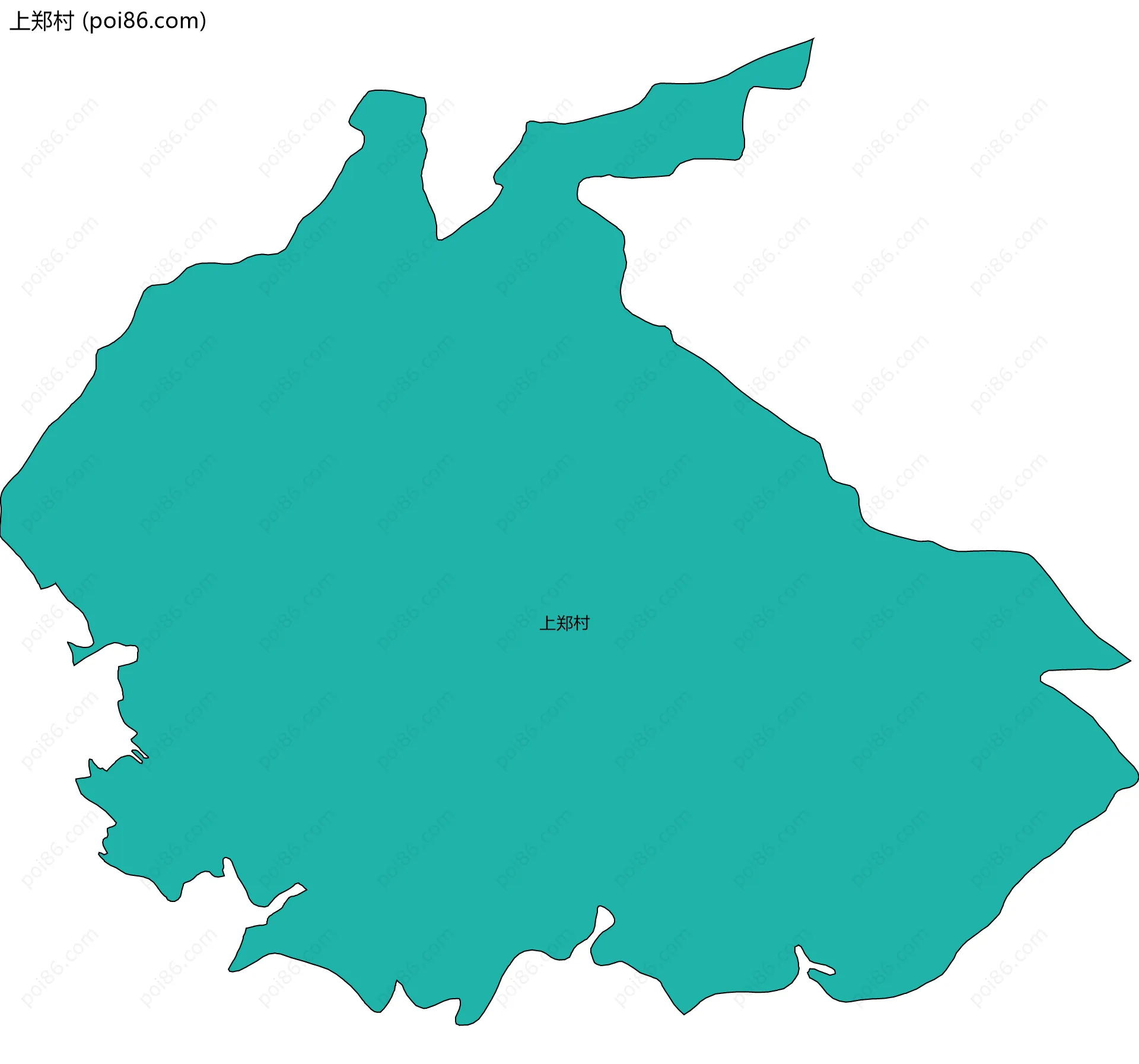 上郑村边界地图