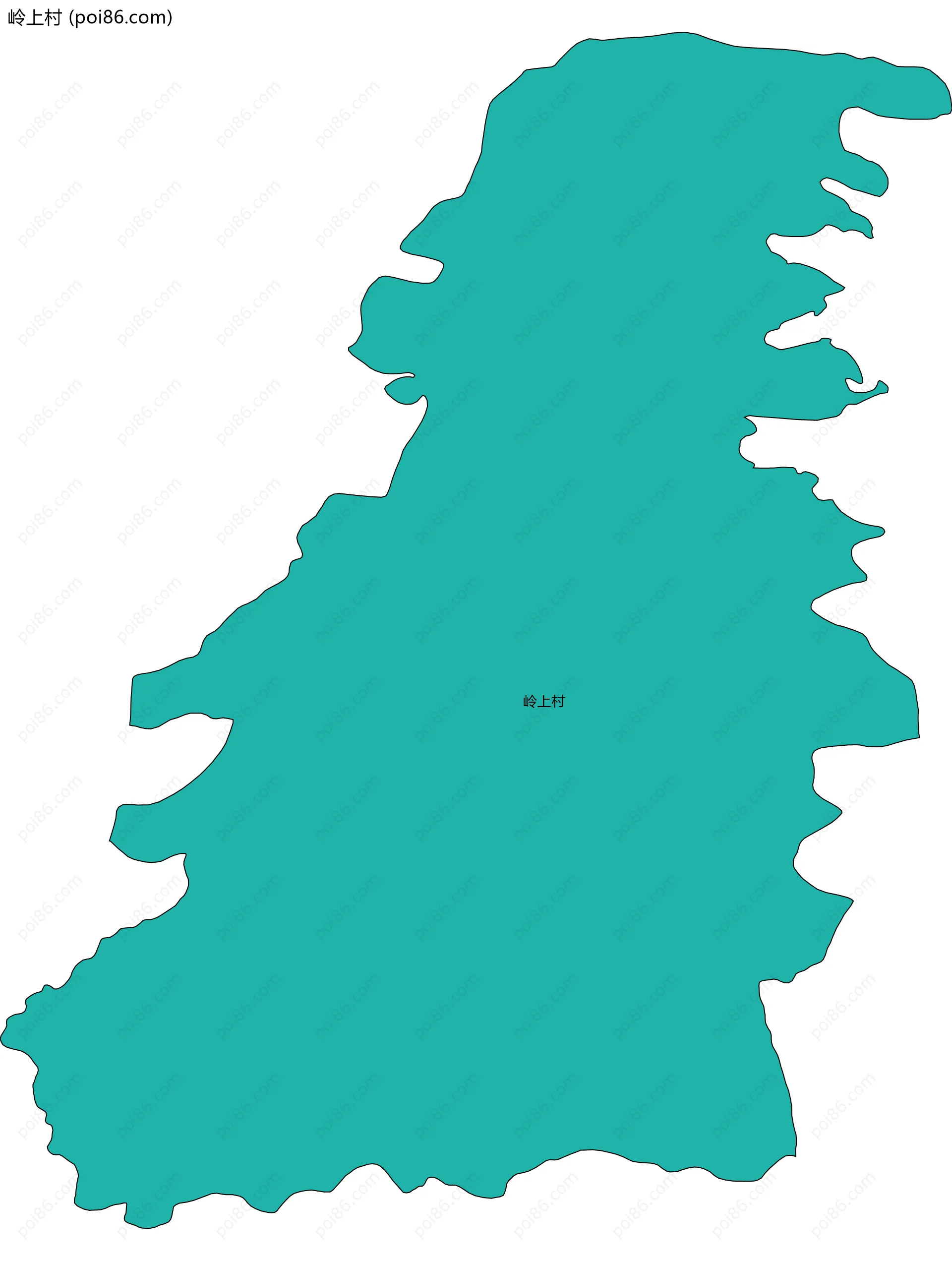 岭上村边界地图