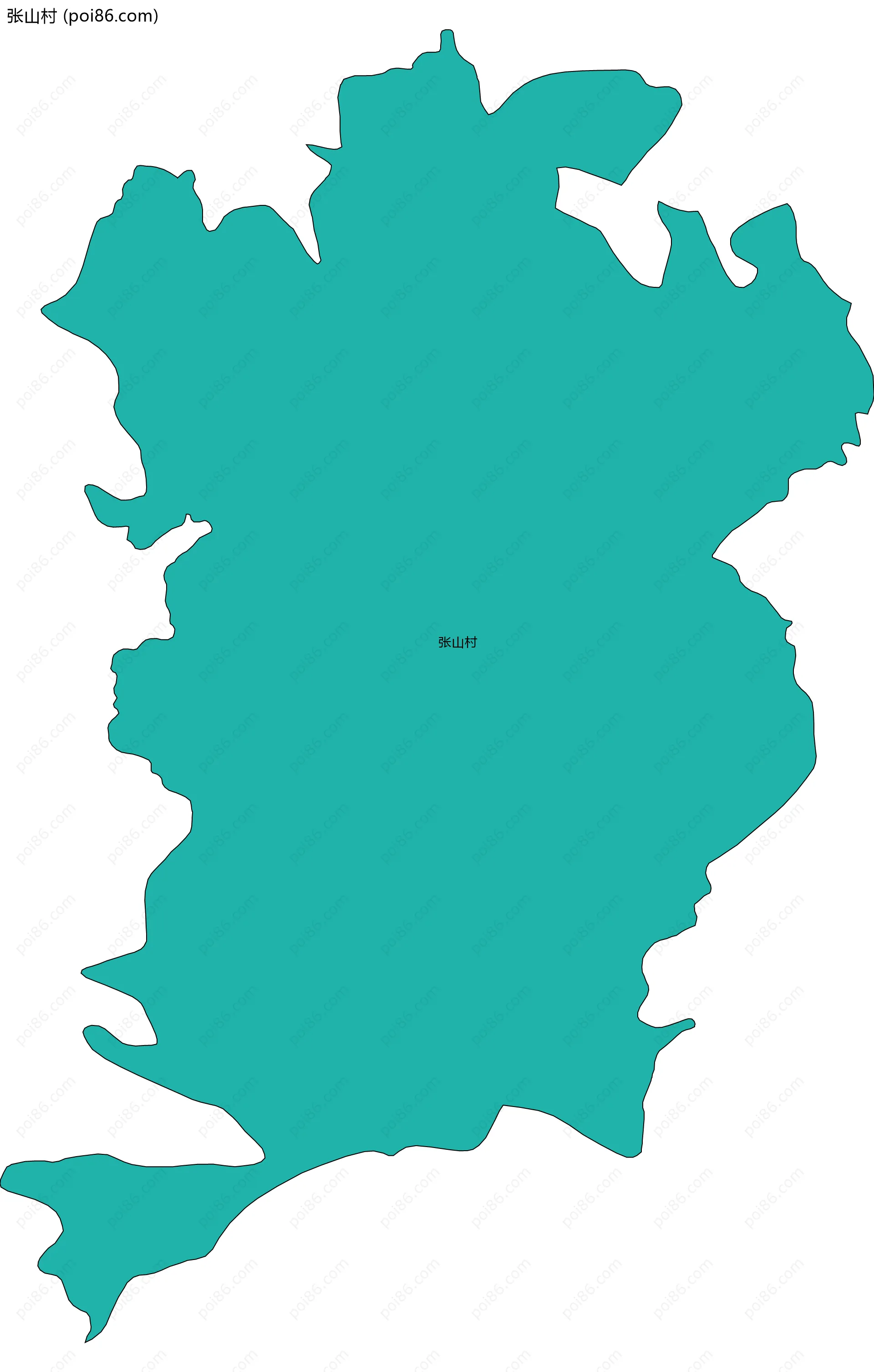 张山村边界地图