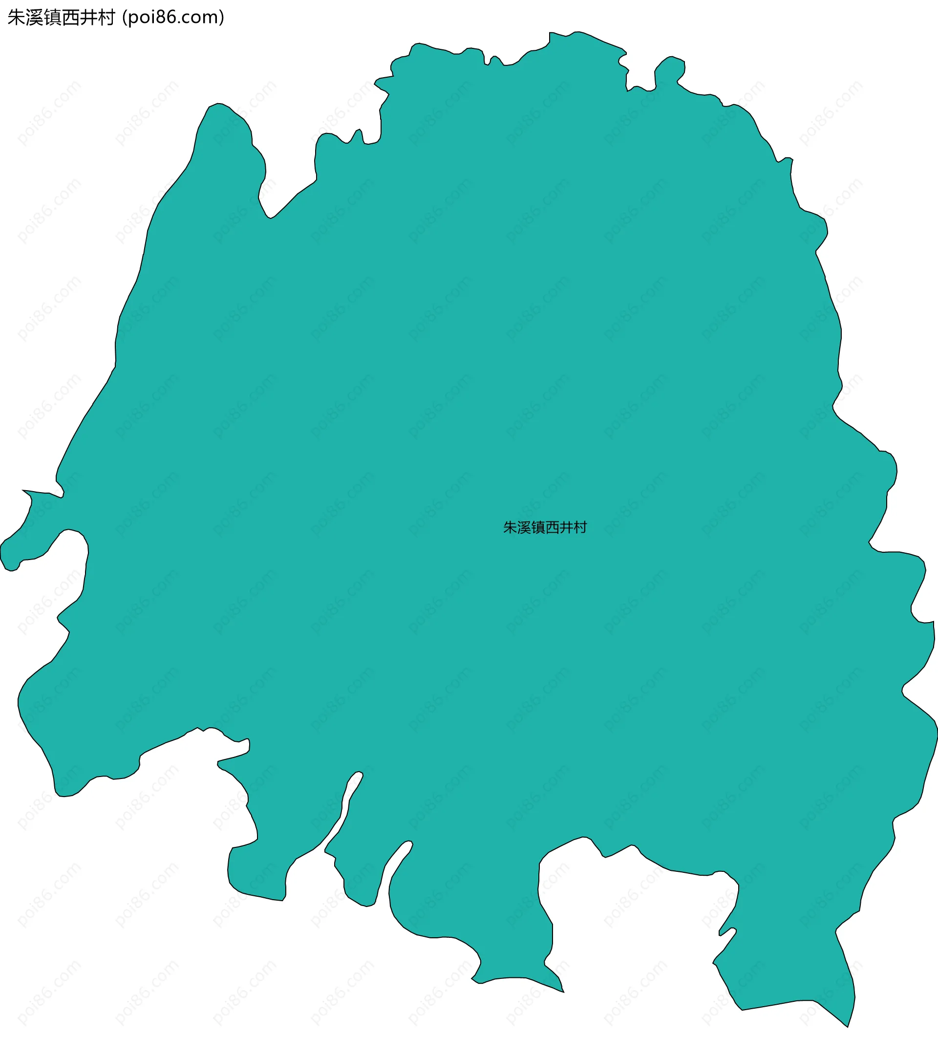 朱溪镇西井村边界地图