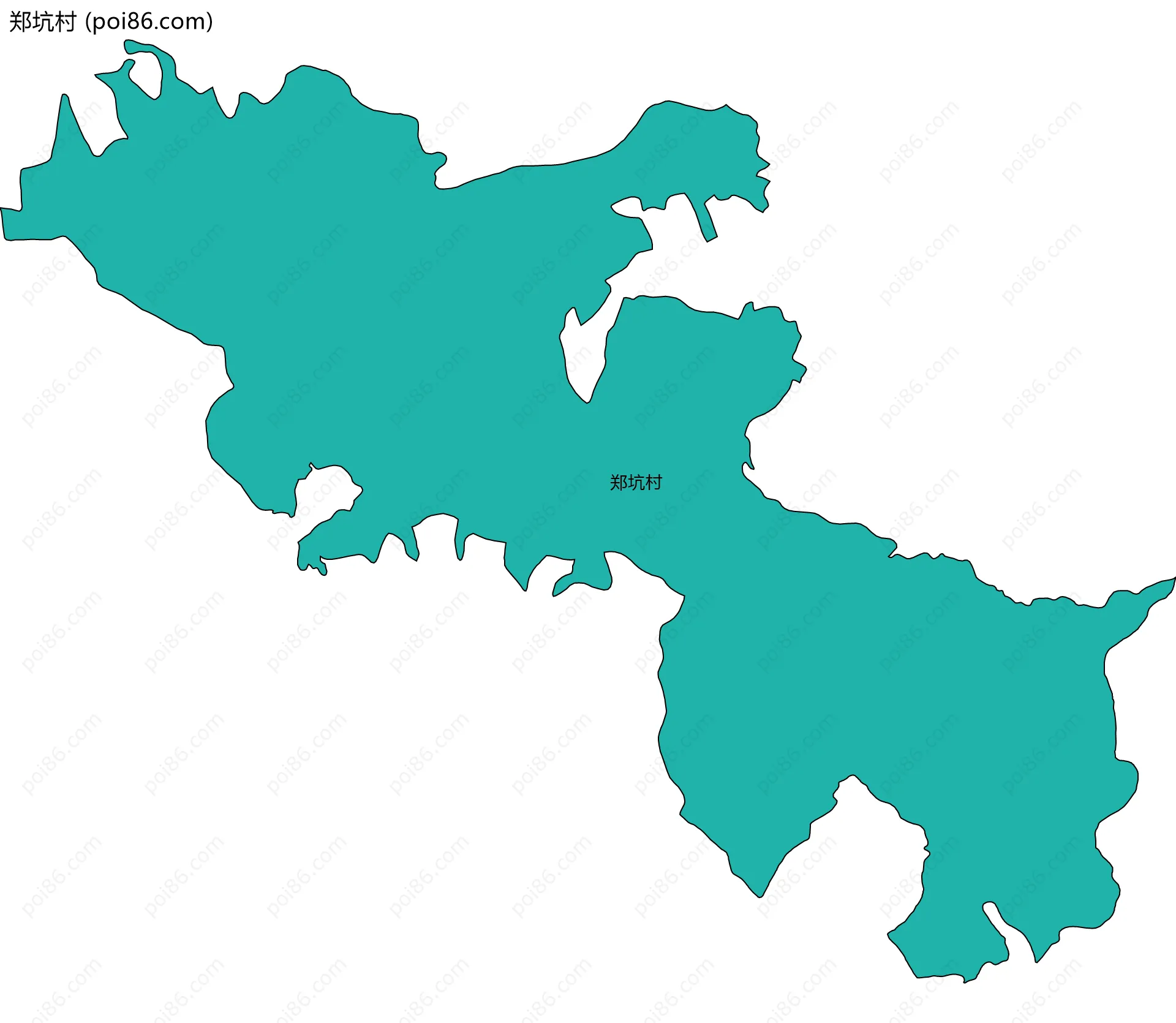 郑坑村边界地图