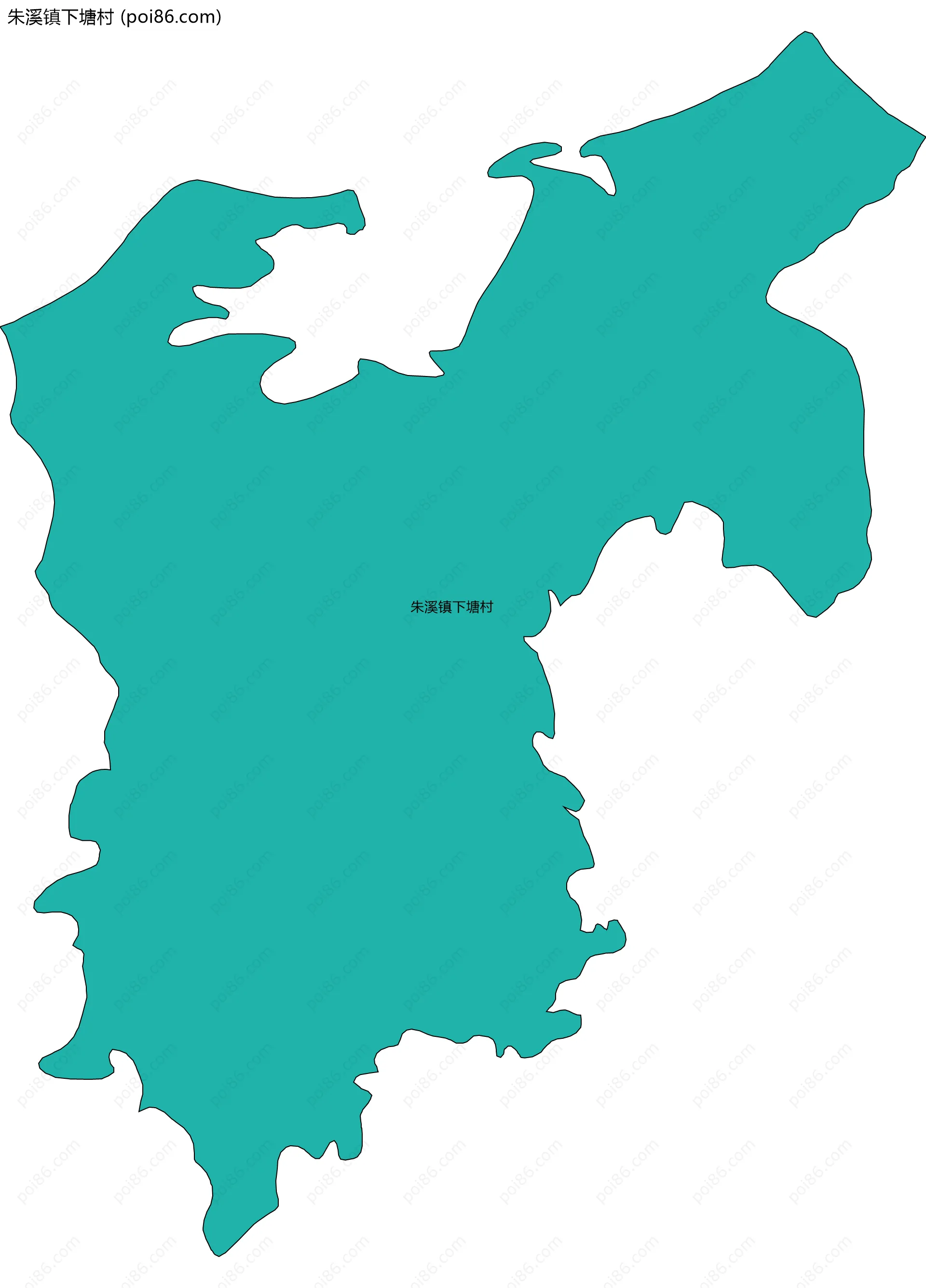 朱溪镇下塘村边界地图