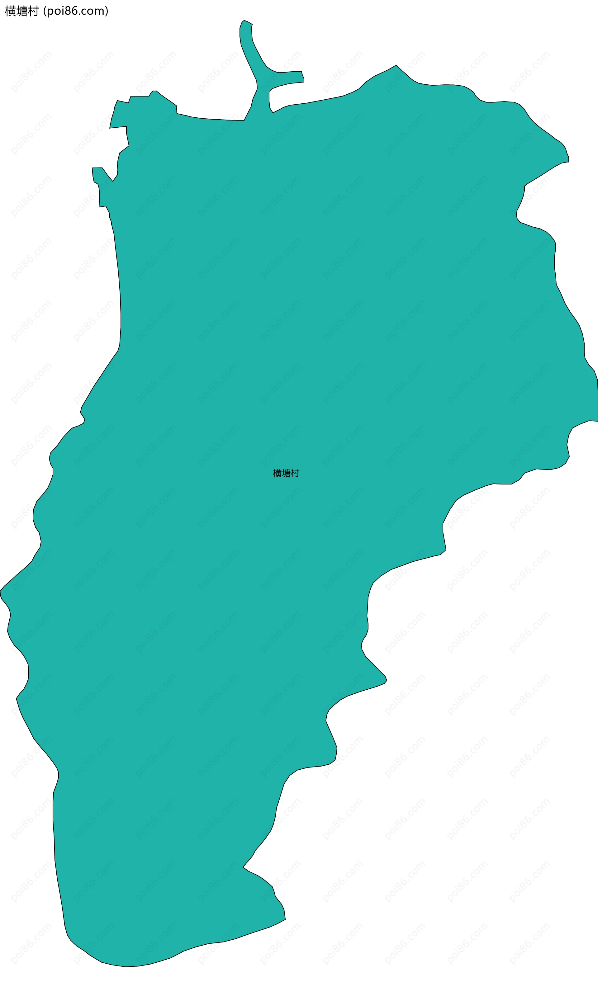 横塘村边界地图