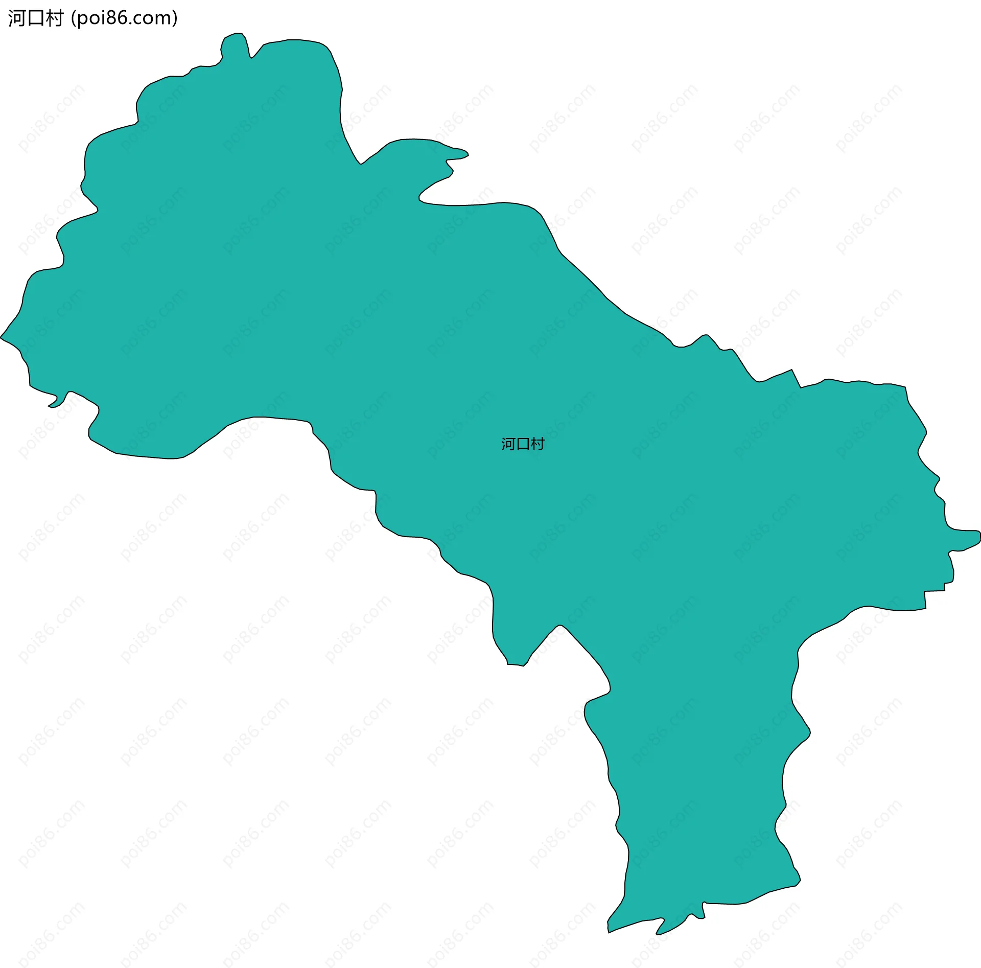 河口村边界地图