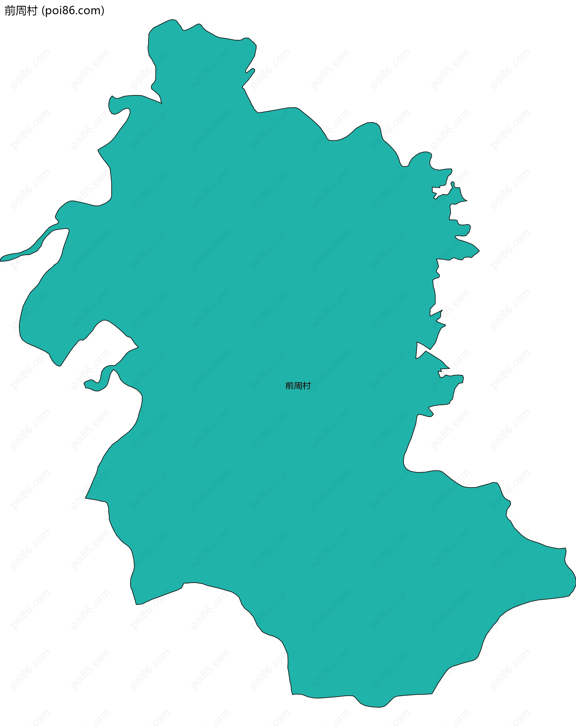 前周村边界地图