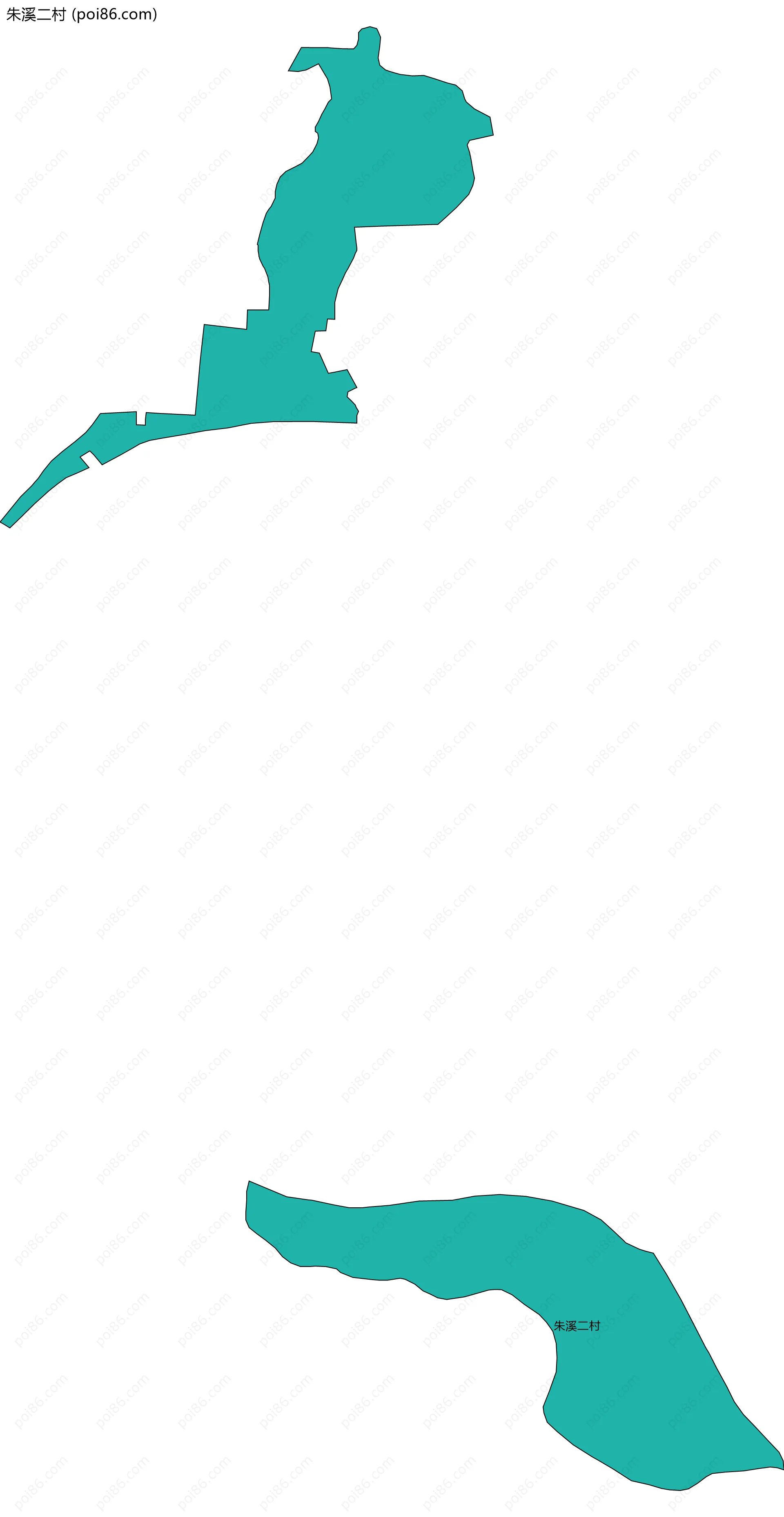 朱溪二村边界地图