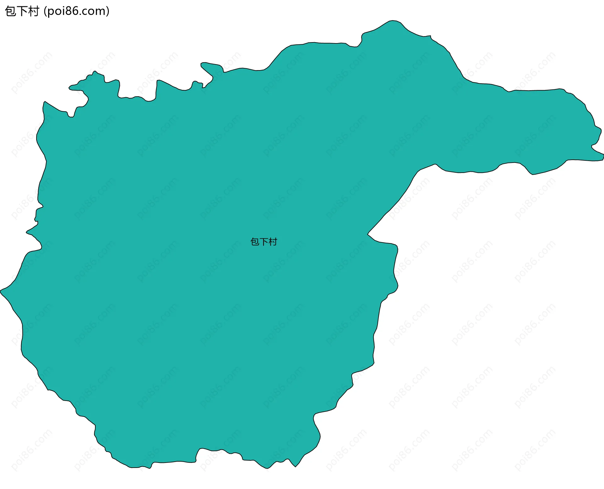 包下村边界地图