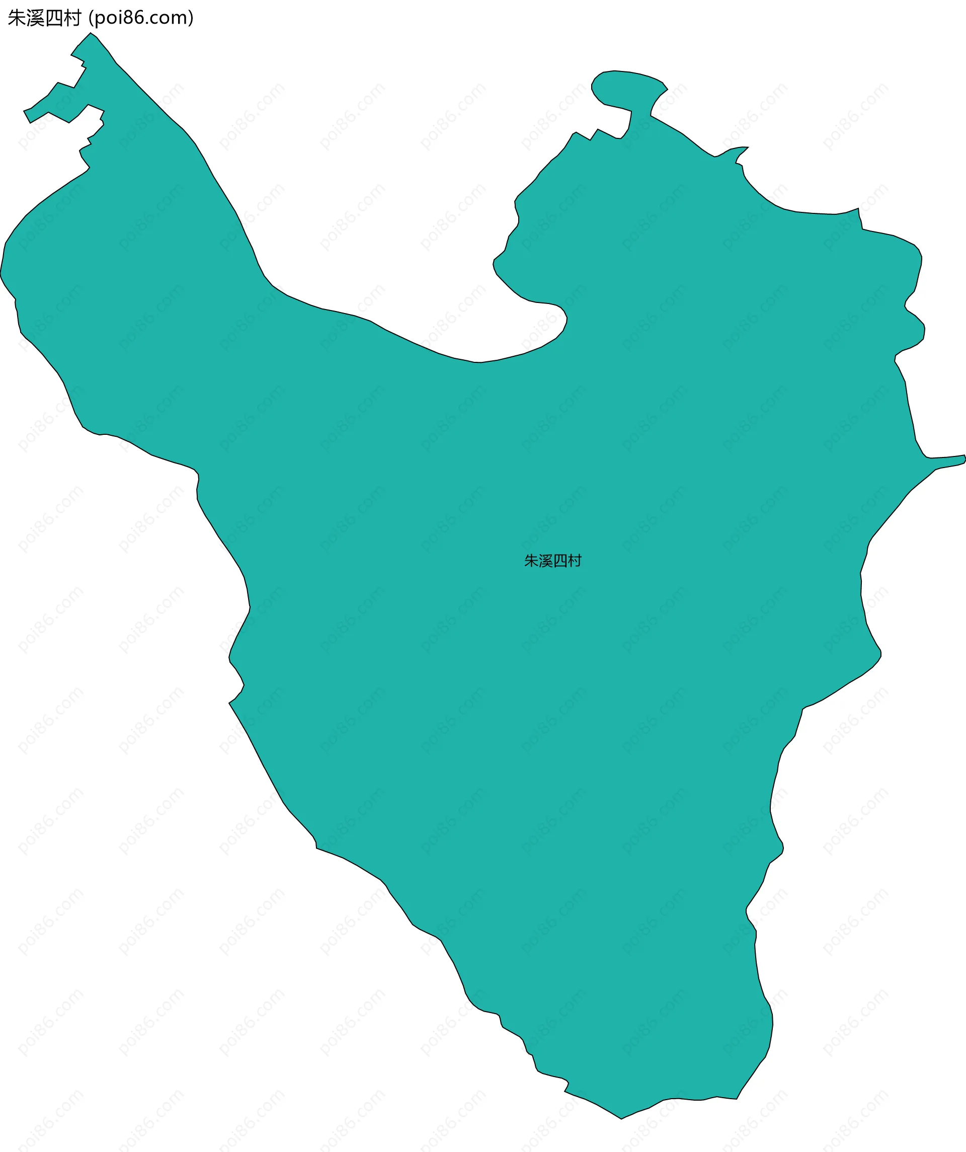 朱溪四村边界地图