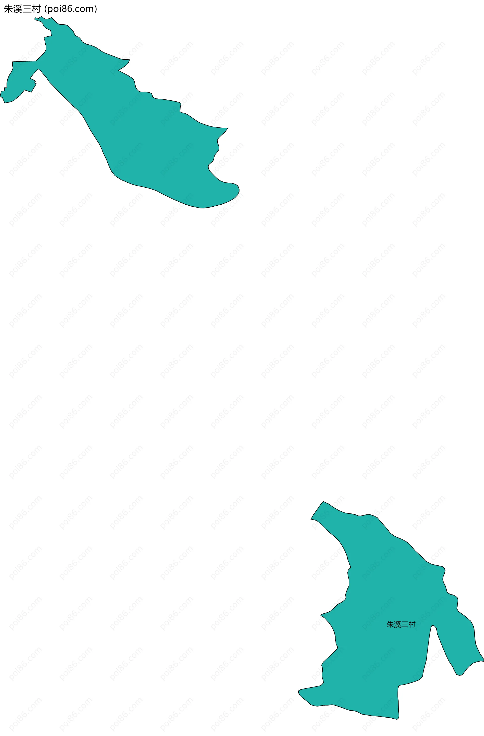 朱溪三村边界地图