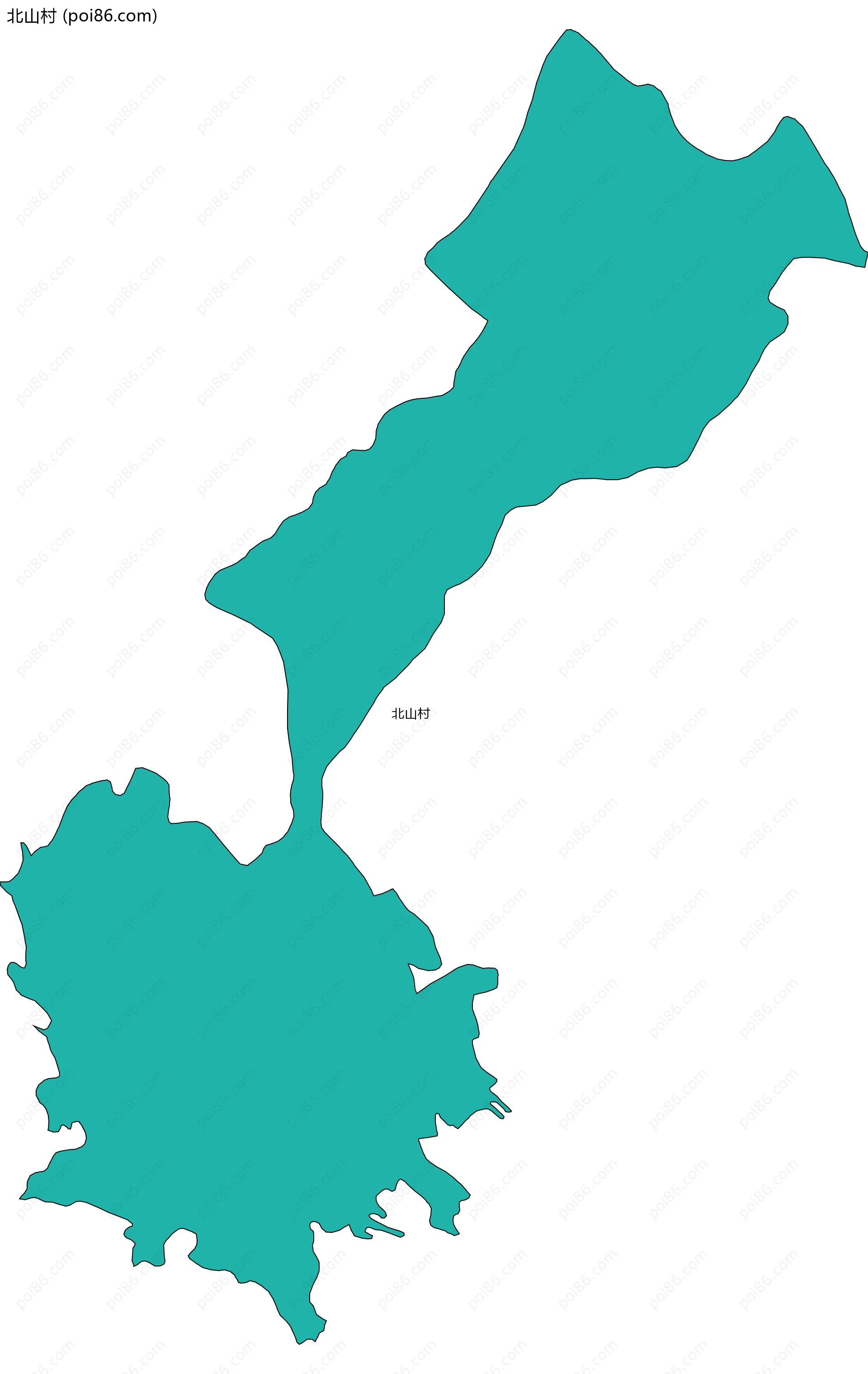 北山村边界地图