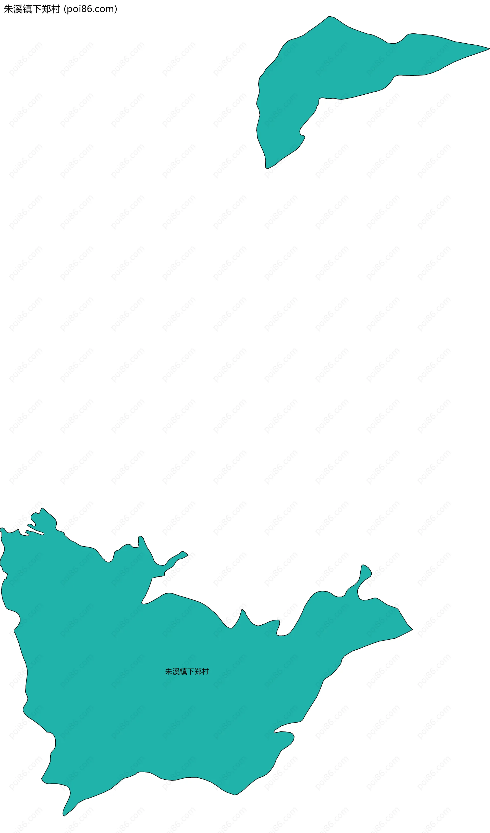 朱溪镇下郑村边界地图