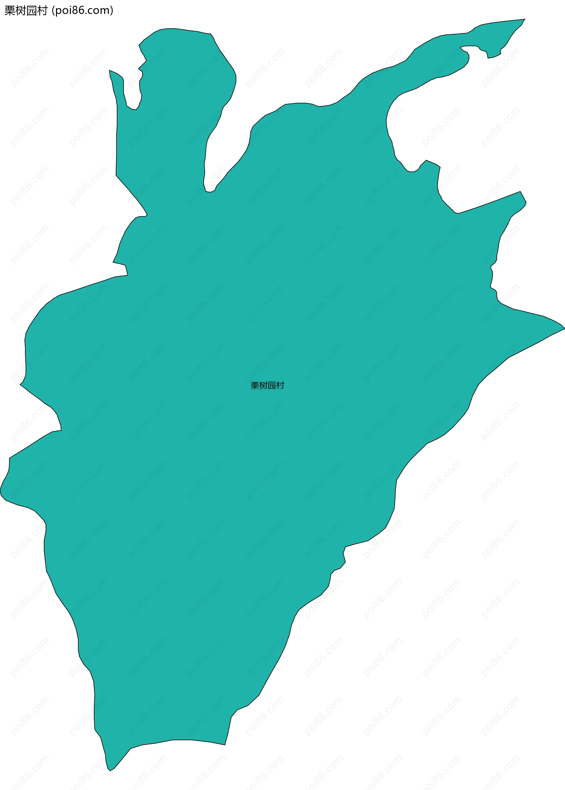 栗树园村边界地图